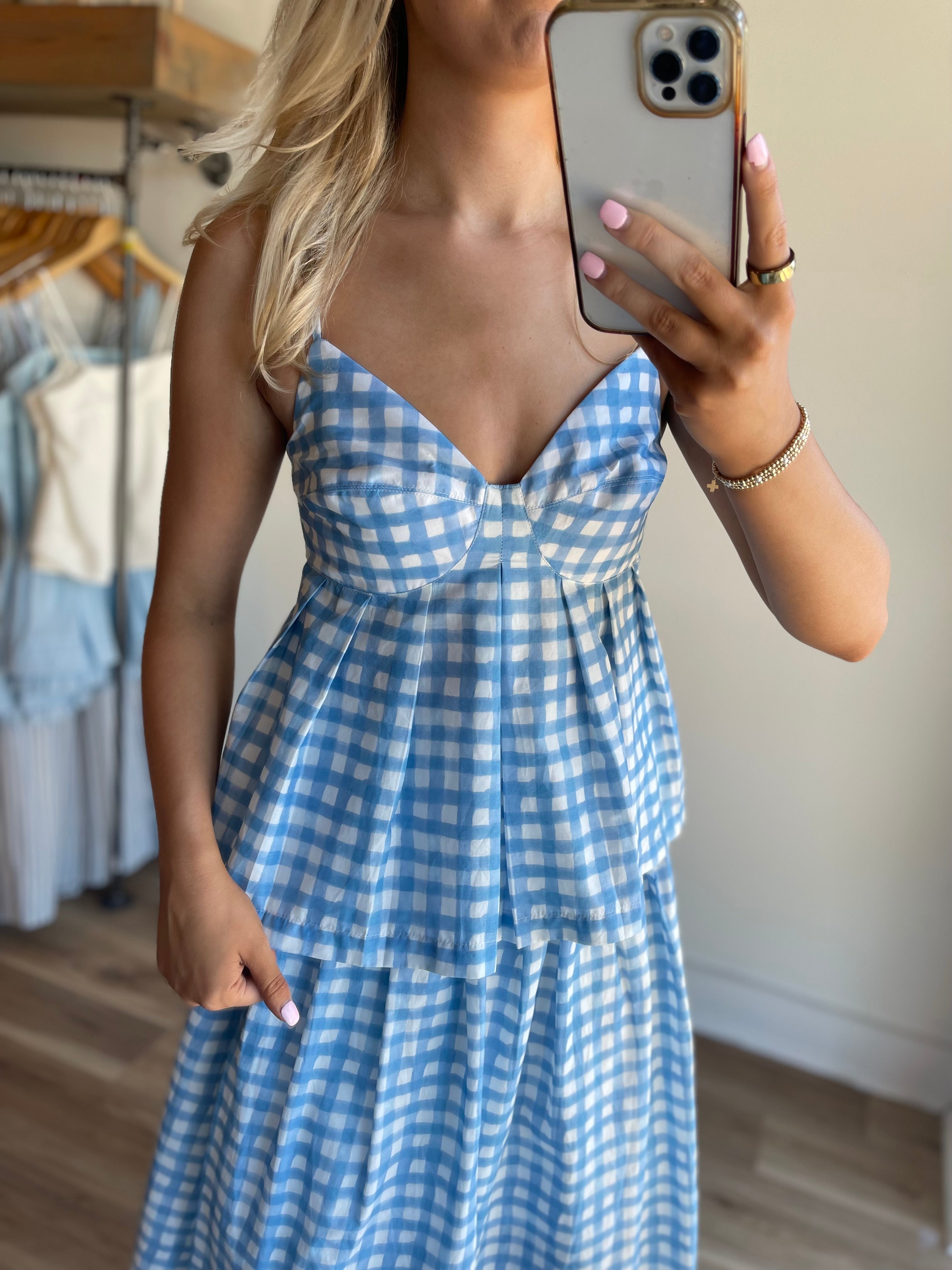 Billie Gingham Top