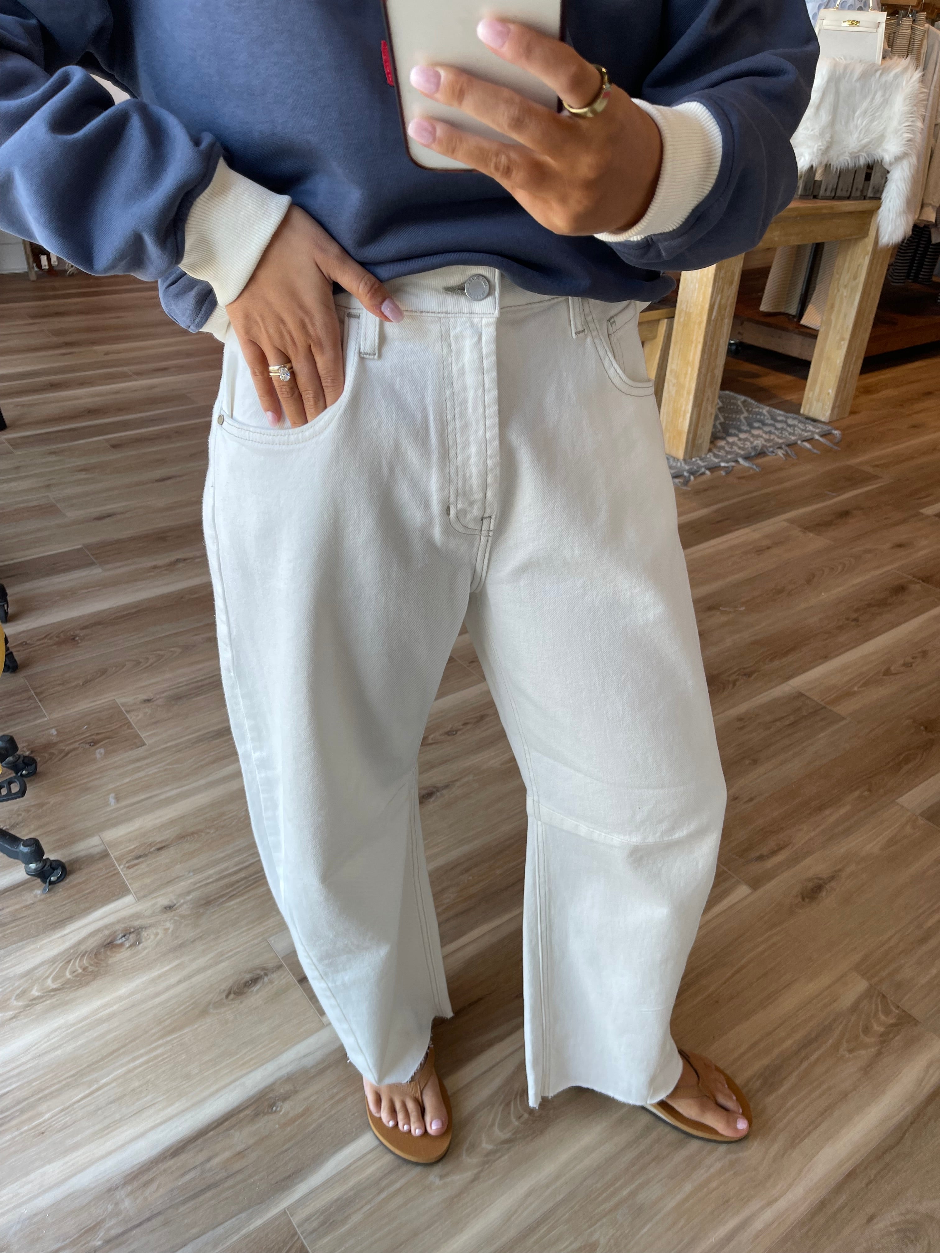 The Seamed Barrel Jeans