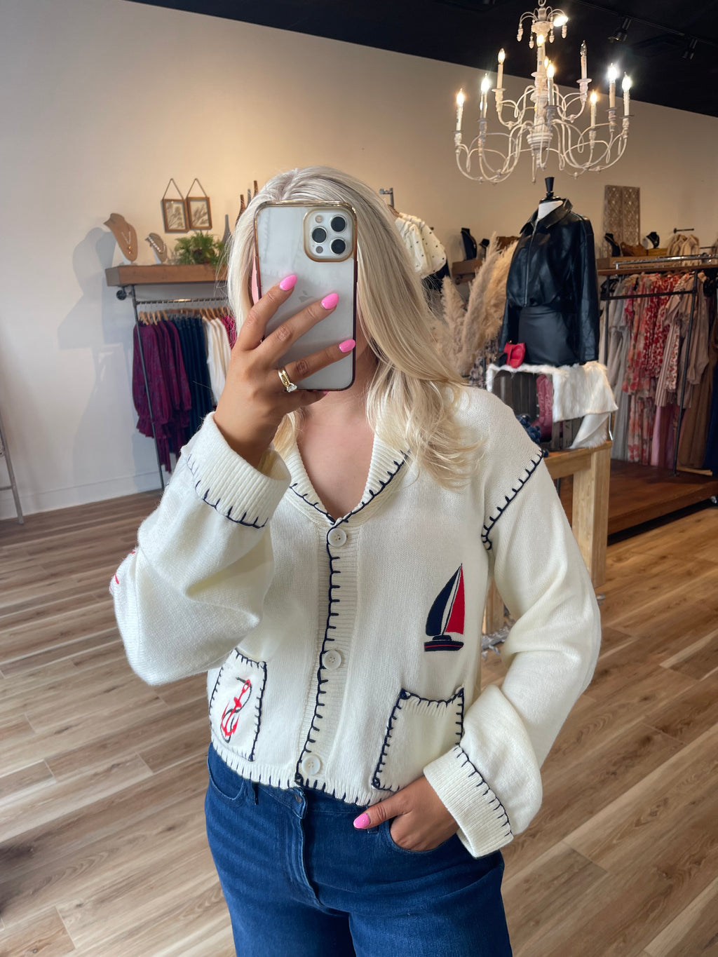 Anchor Patch Cardigan