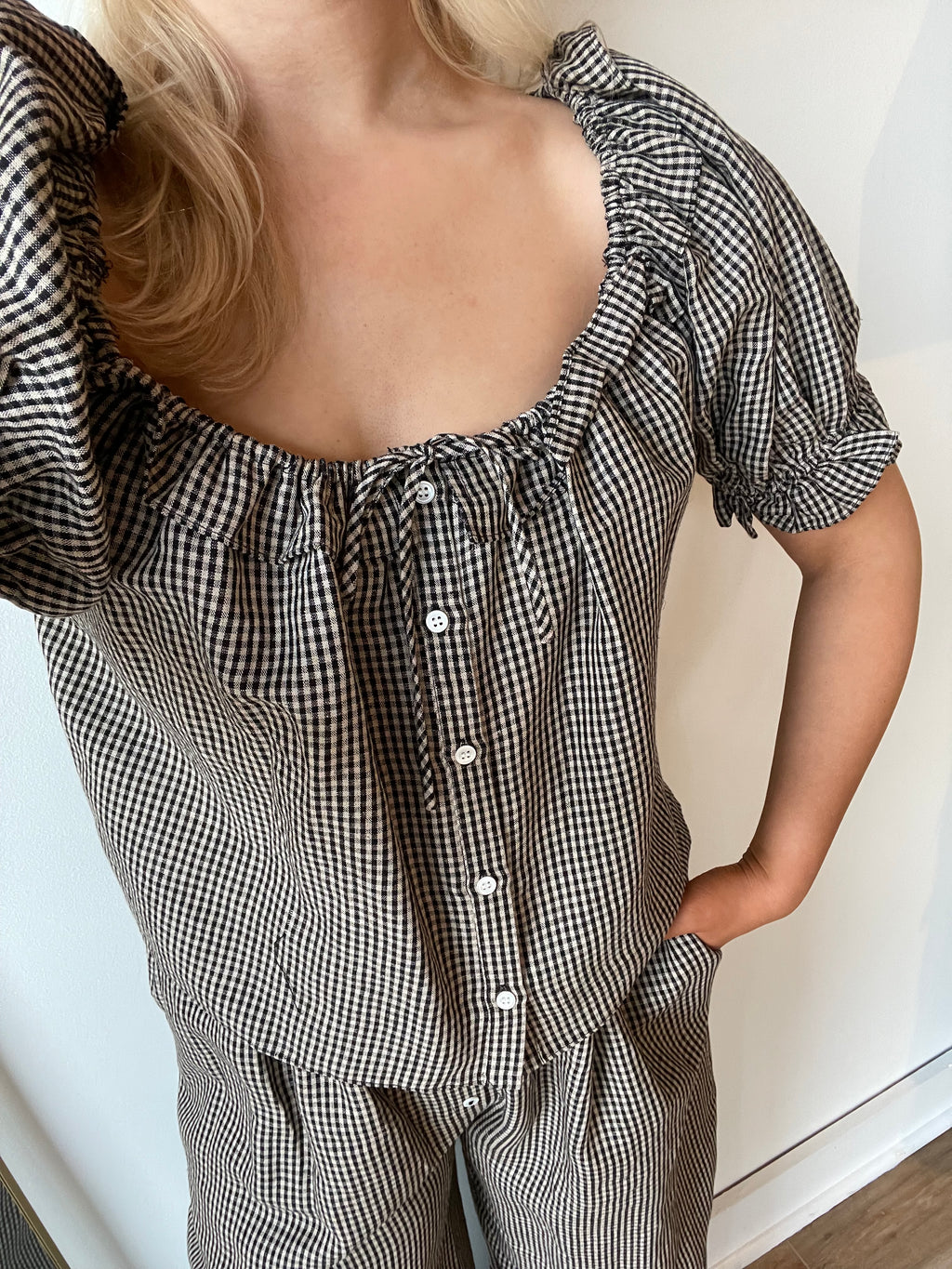 Matilda Gingham Top
