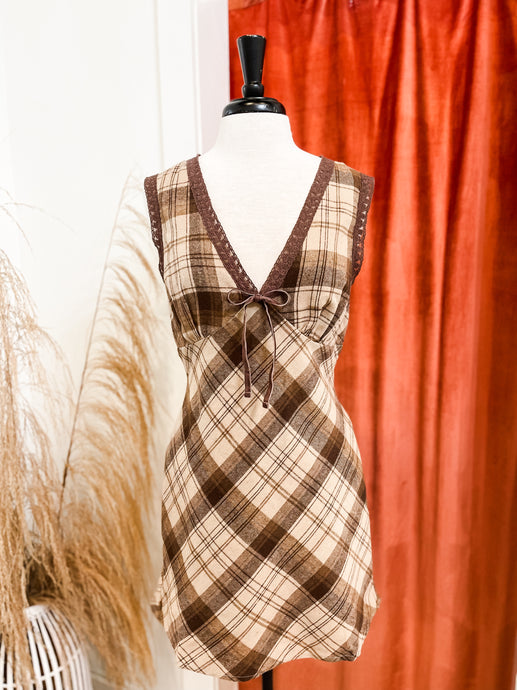 Amber Plaid Mini Dress