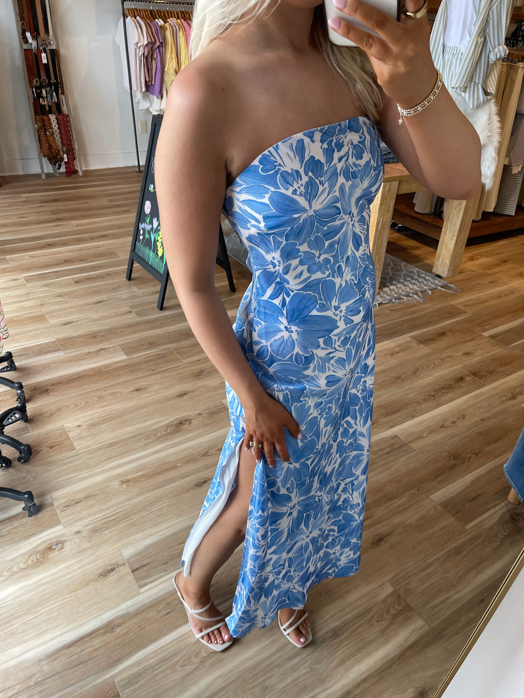 Afterglow Strapless Maxi Dress