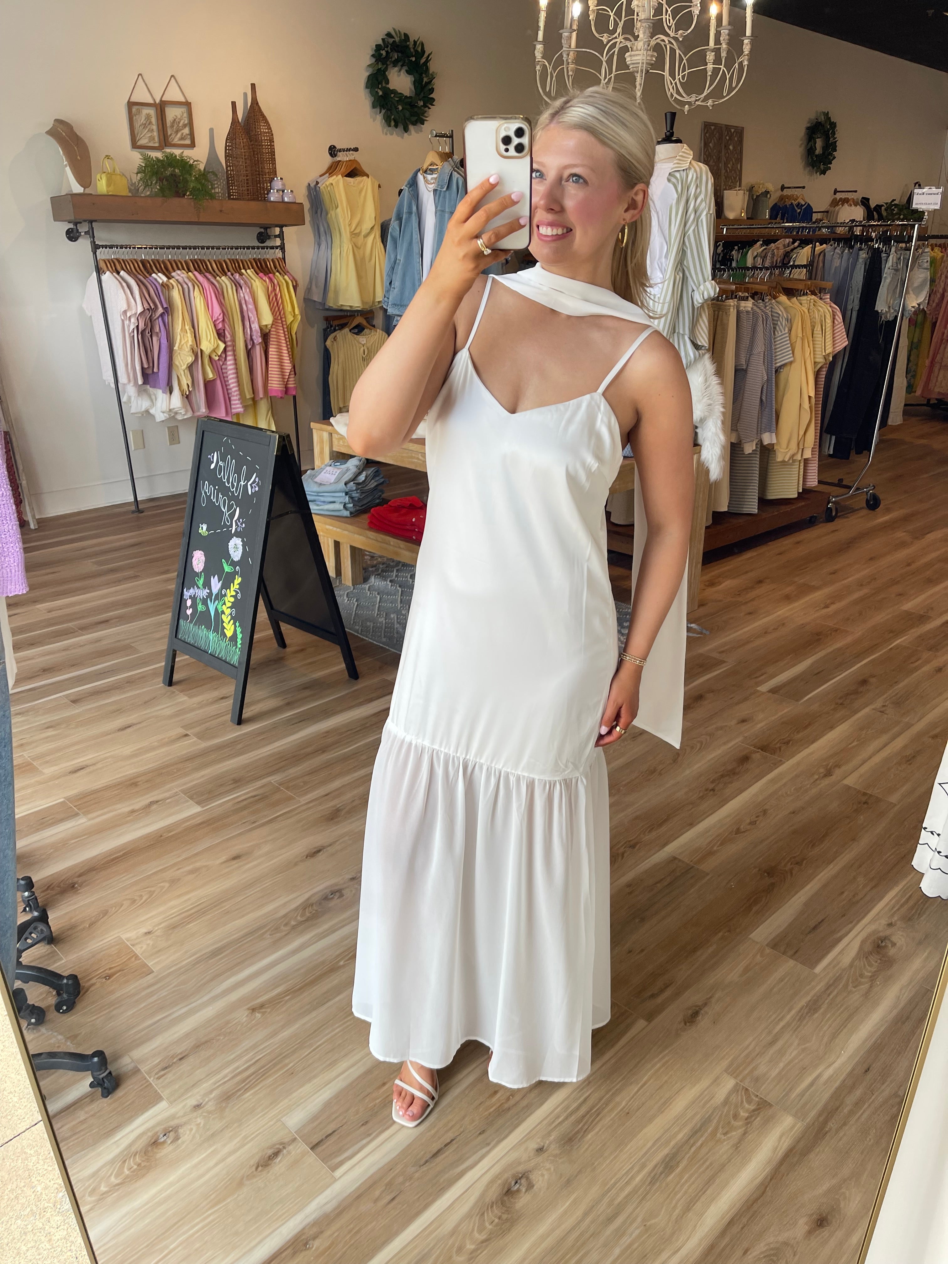 Sutton Maxi Dress with Neck Scarf