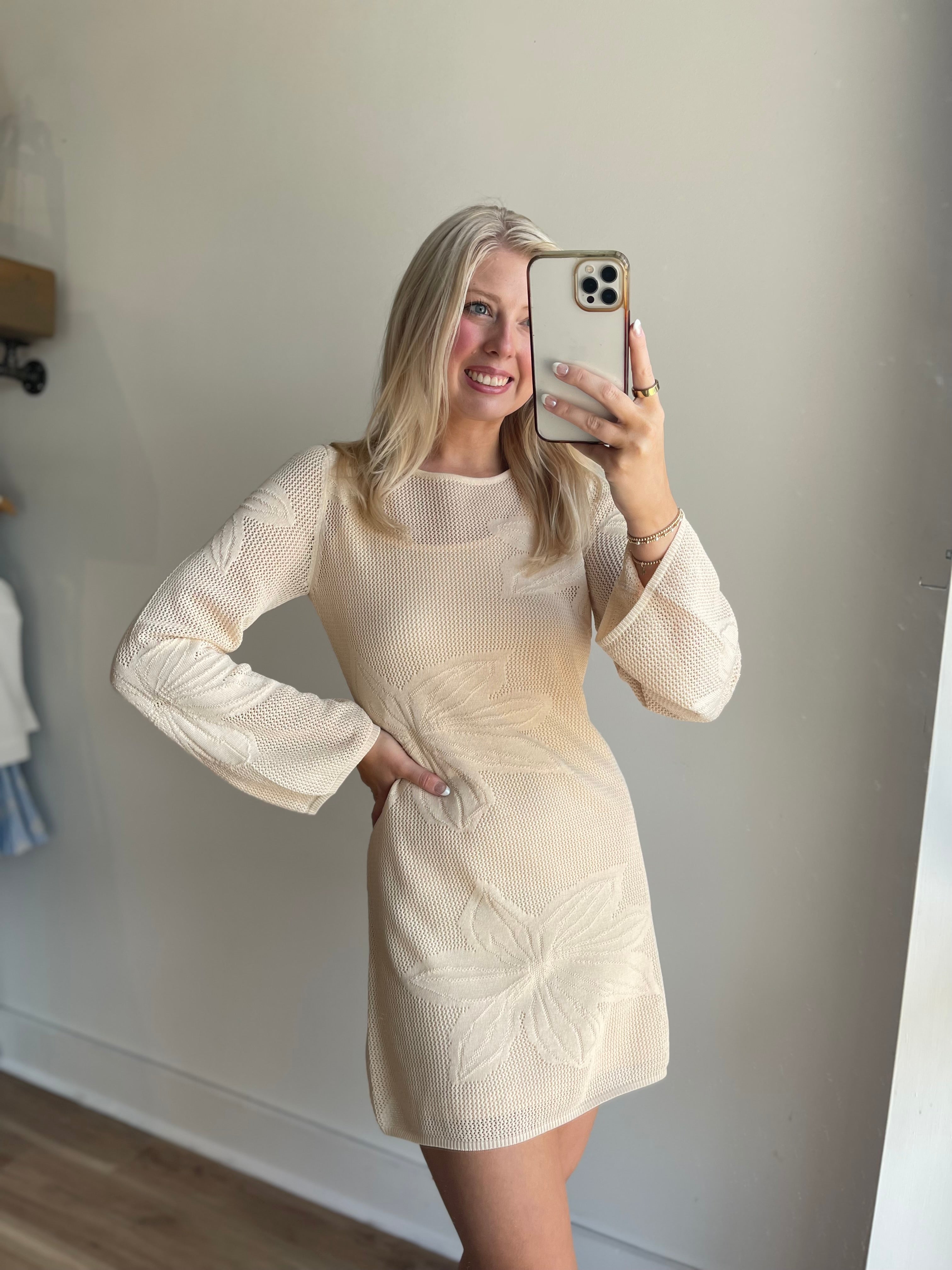 Sabrina Crochet Mini Dress