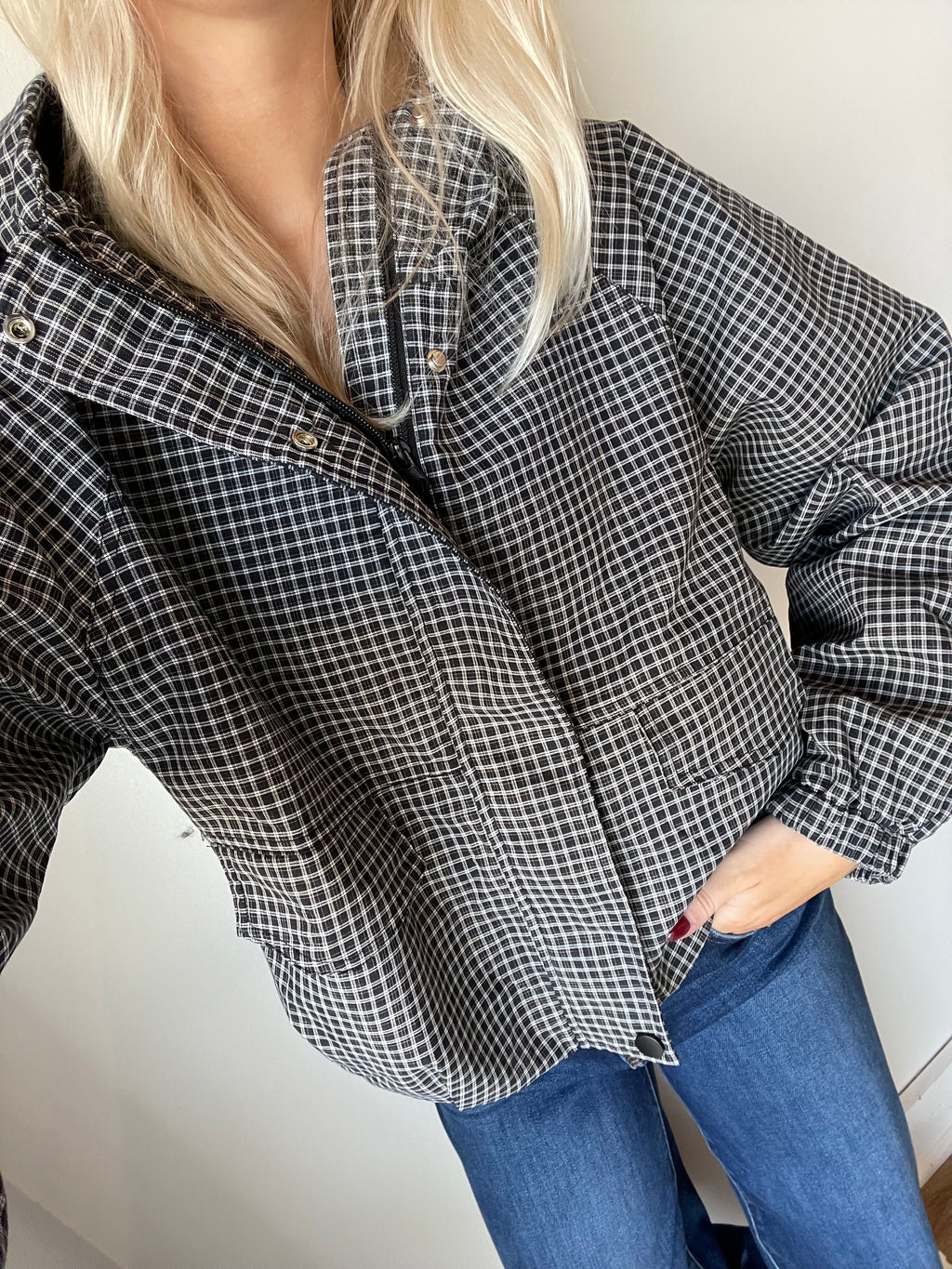 Payton Hooded Gingham Jacket