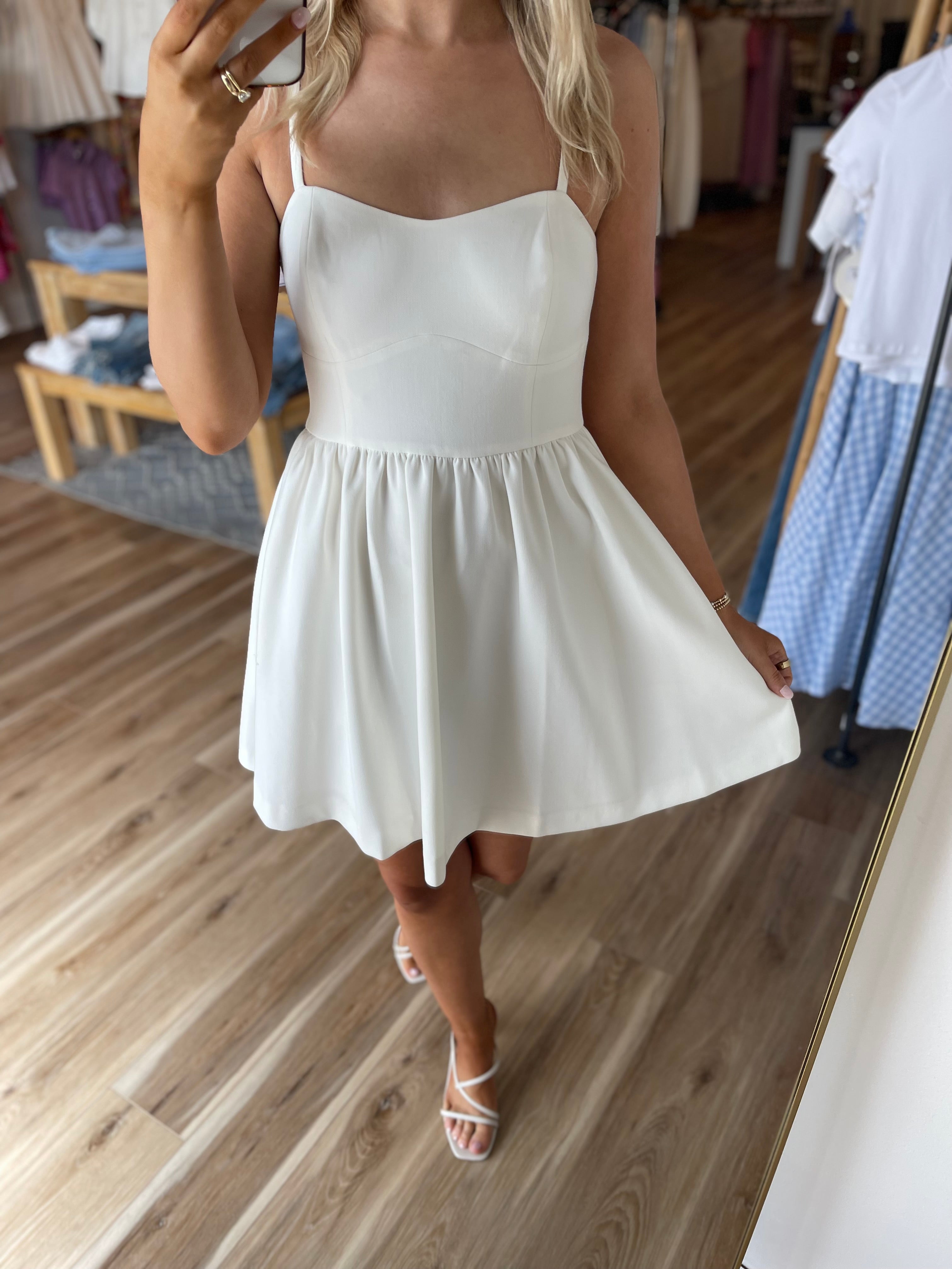 Whisper Strappy Mini Dress – The Cotton Gin Boutique