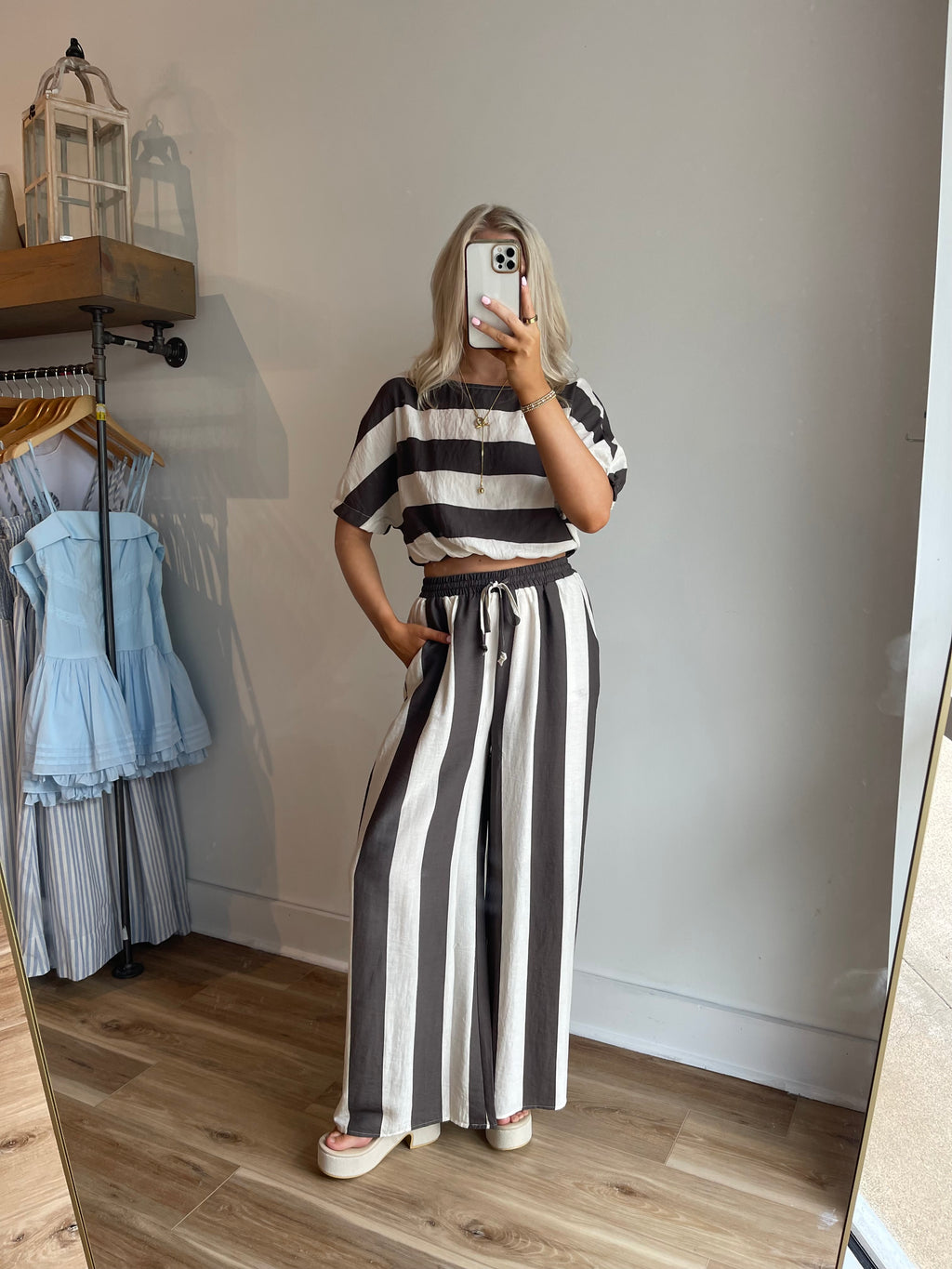 Vada Wide Stripe Trousers