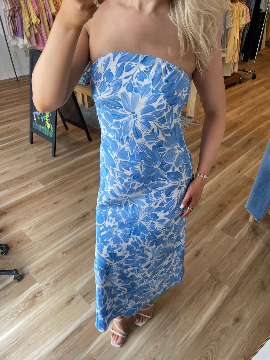Afterglow Strapless Maxi Dress