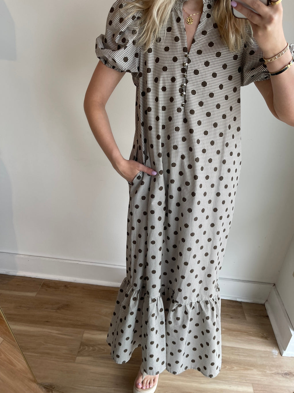 Frances Polka Dot Maxi Dress
