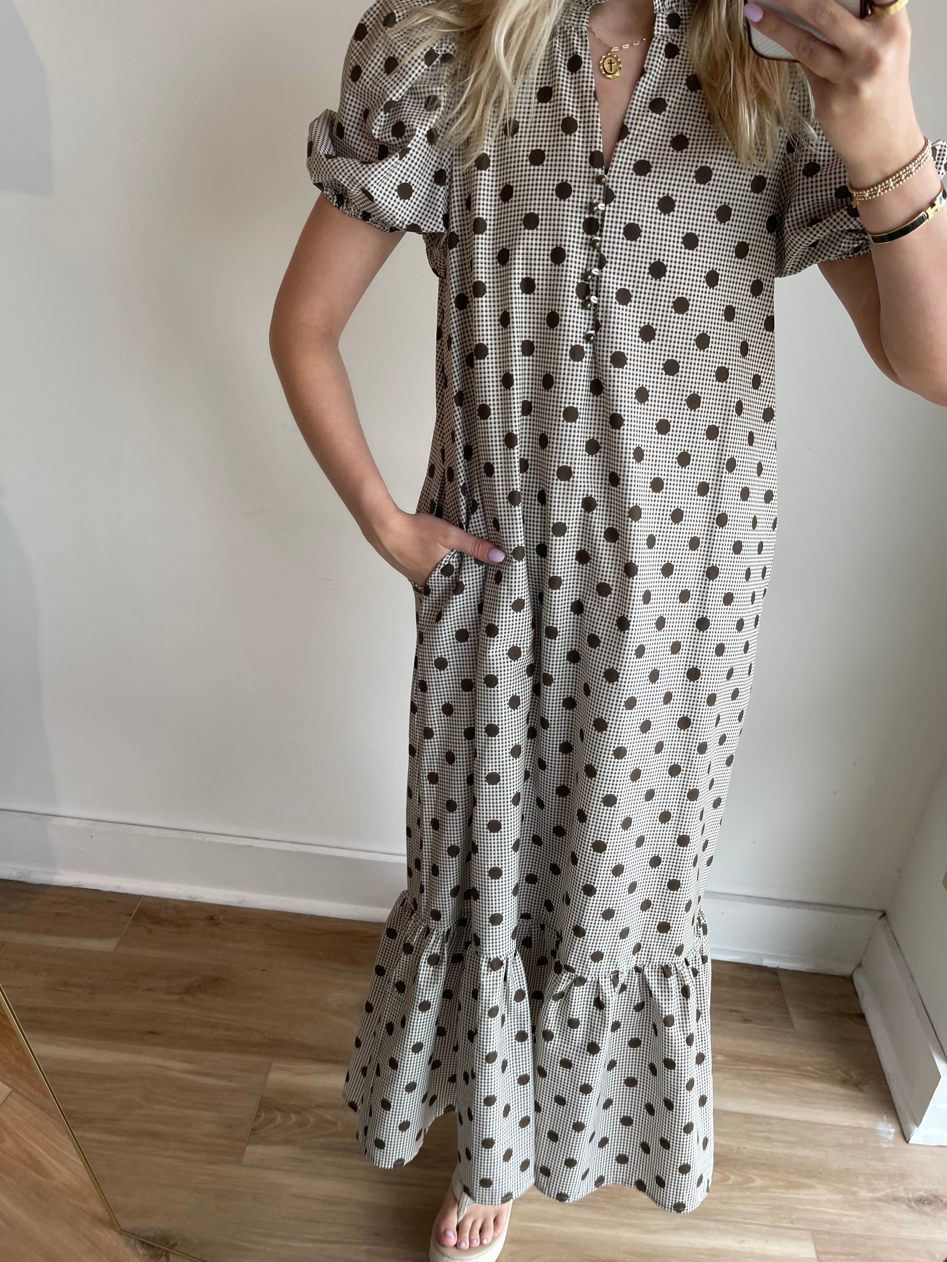 Frances Polka Dot Maxi Dress