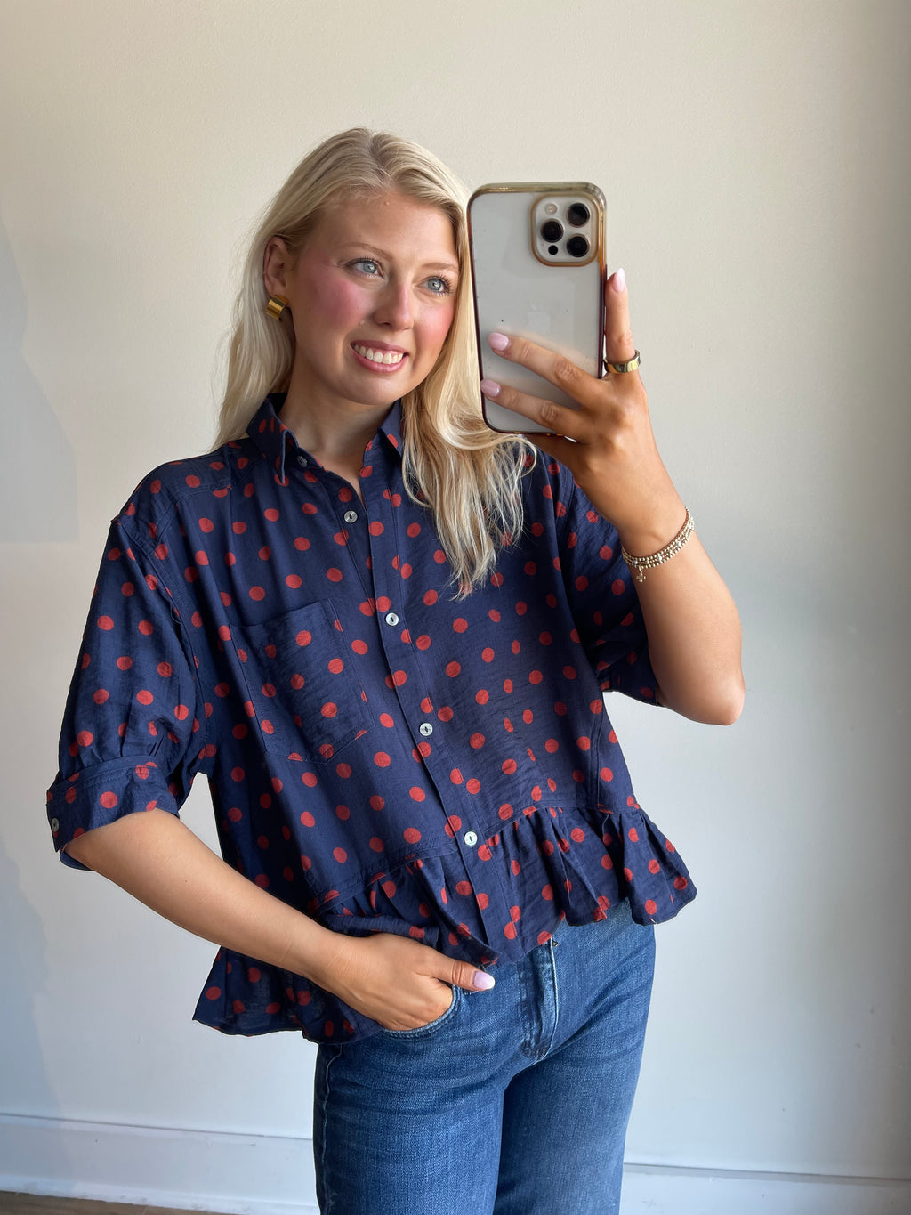 Gia Polka Dot Blouse