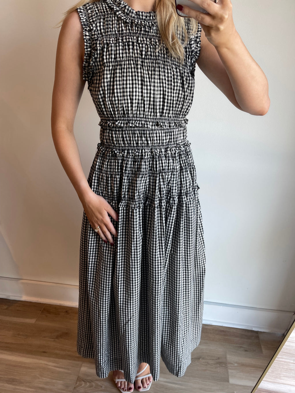 Kirsten Gingham Midi Dress