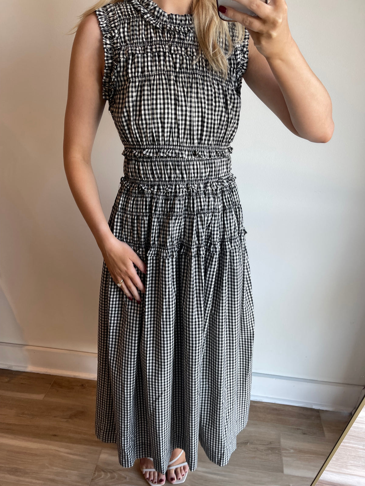 Kirsten Gingham Midi Dress