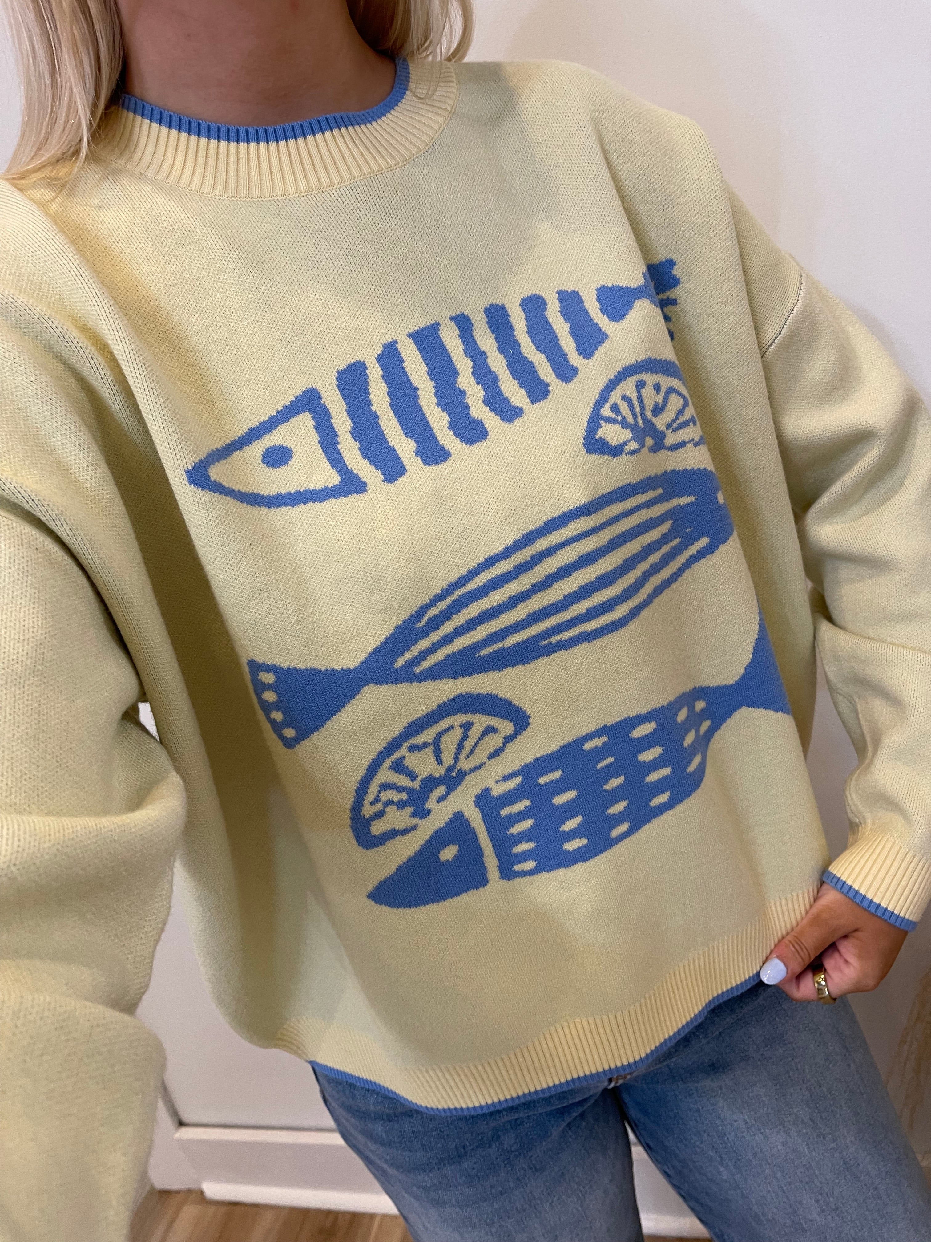 Fish & Lemon Knit Sweater