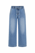 Drawstring Wide Leg Jeans