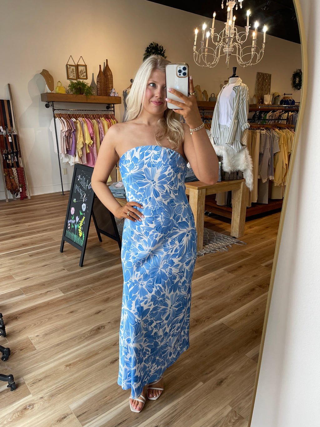 Afterglow Strapless Maxi Dress