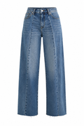 Pleated Barrel Two Toned Jeans