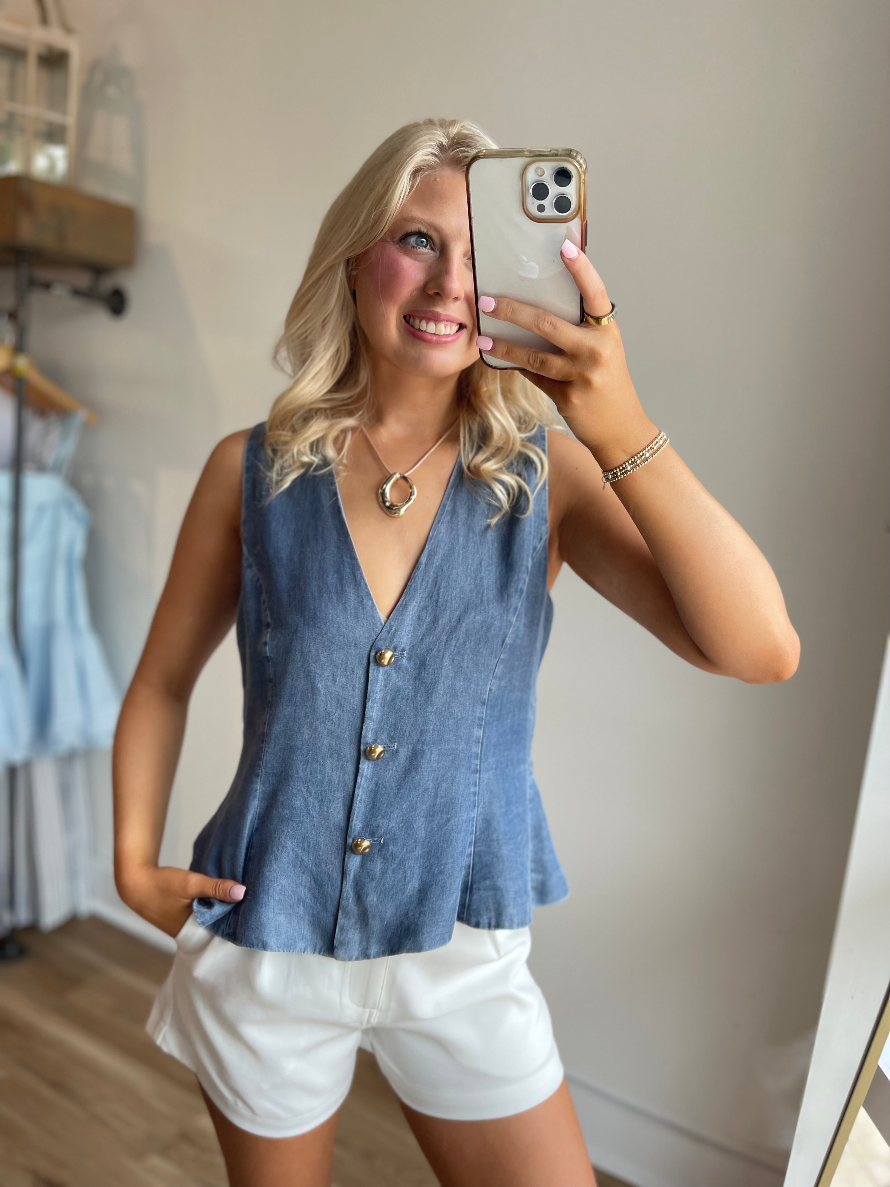 Demi Denim Vest