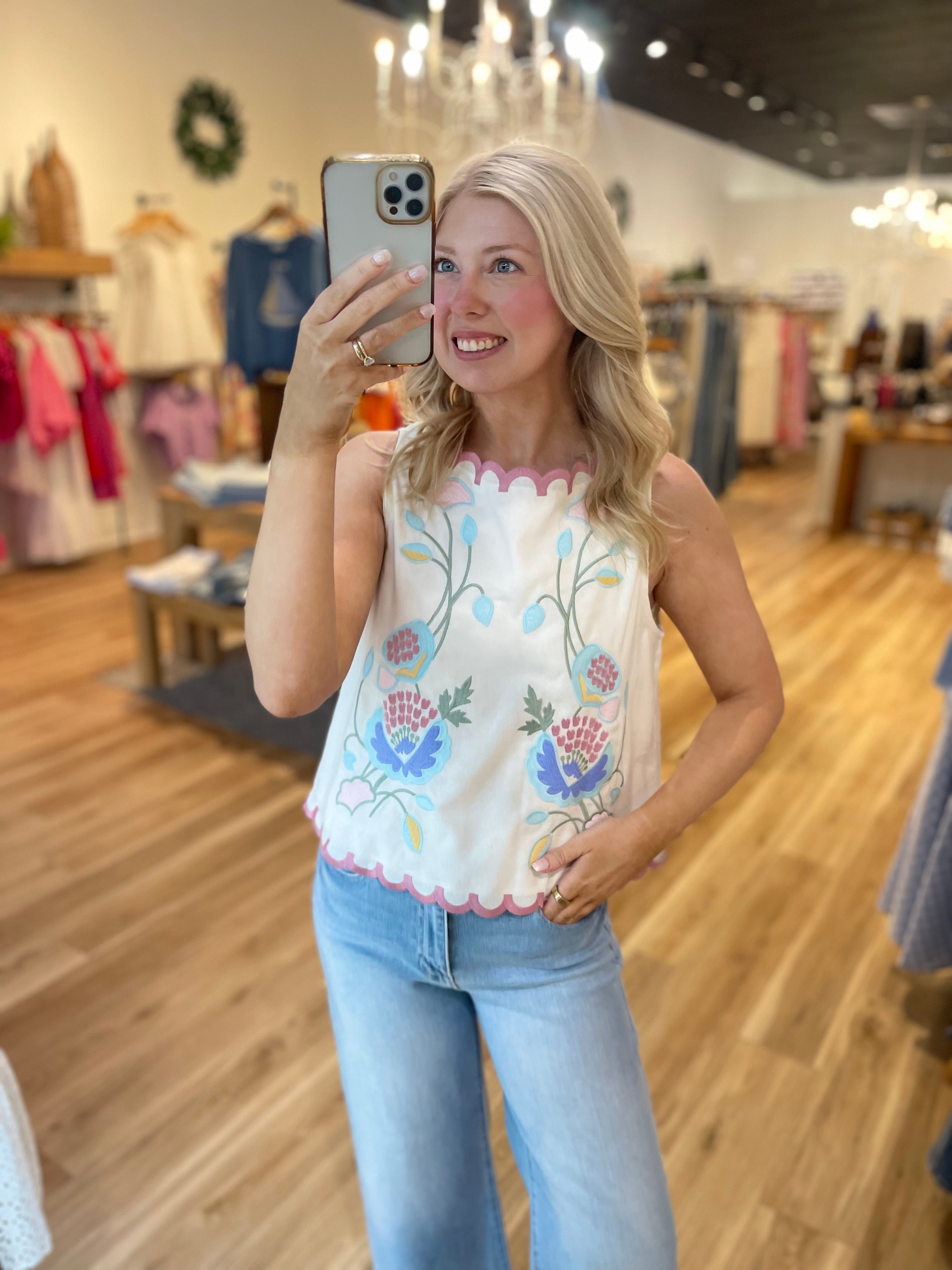 Layla Embroidered Top