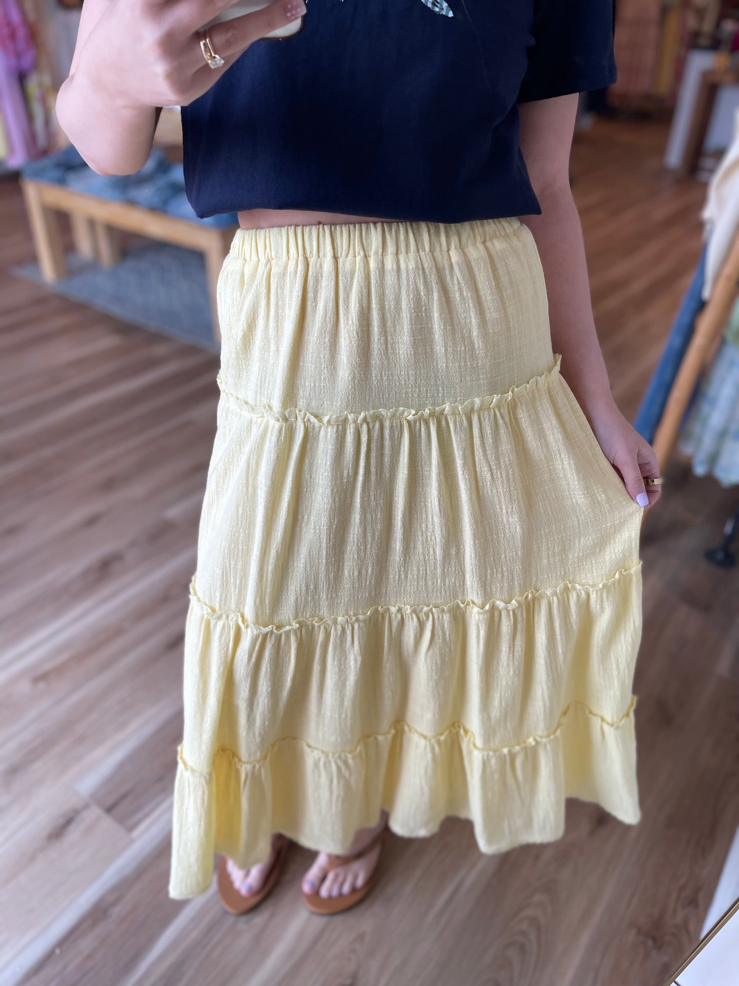 Brooke Tiered Maxi Skirt