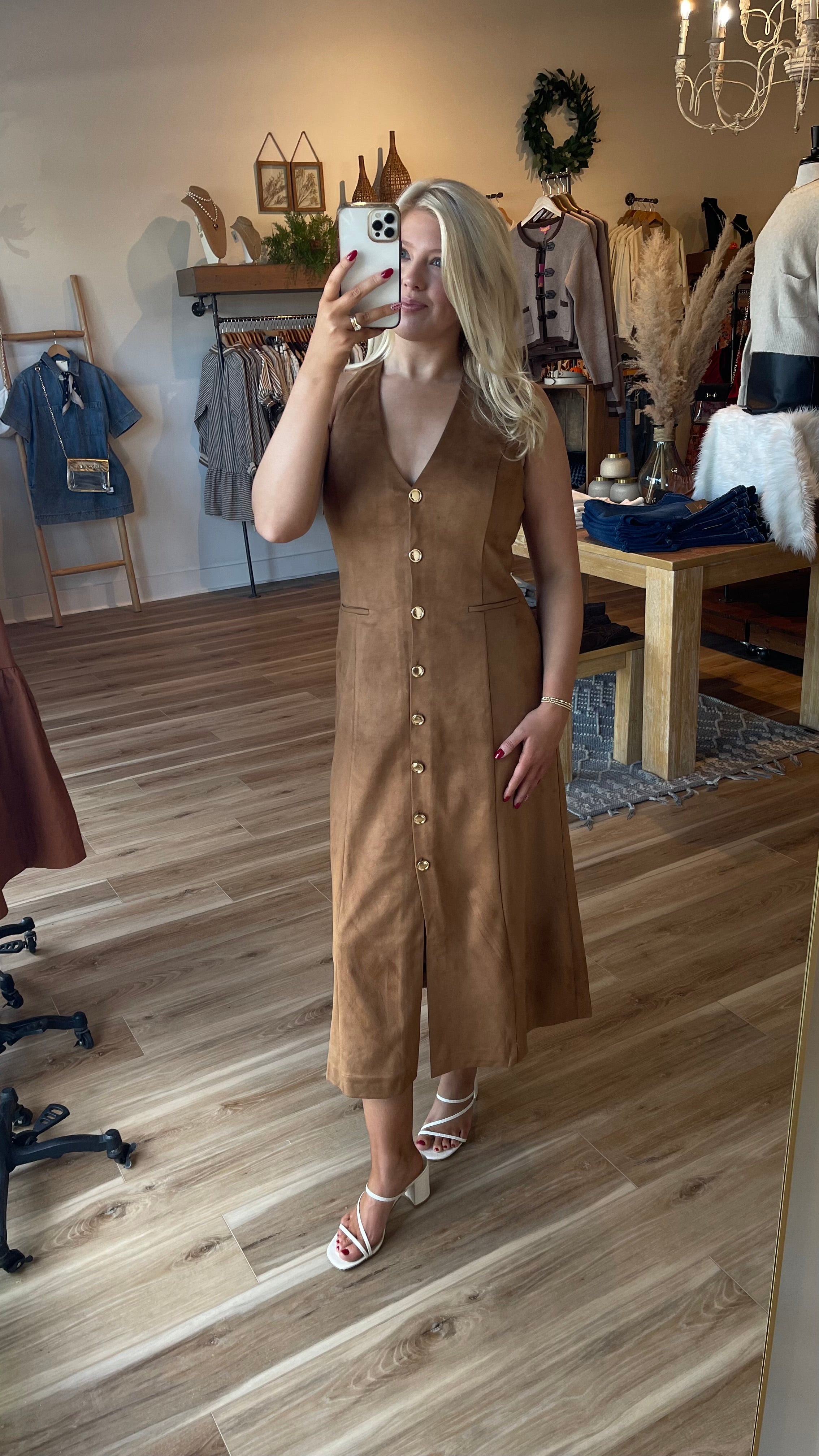 Staude Suede Midi Dress