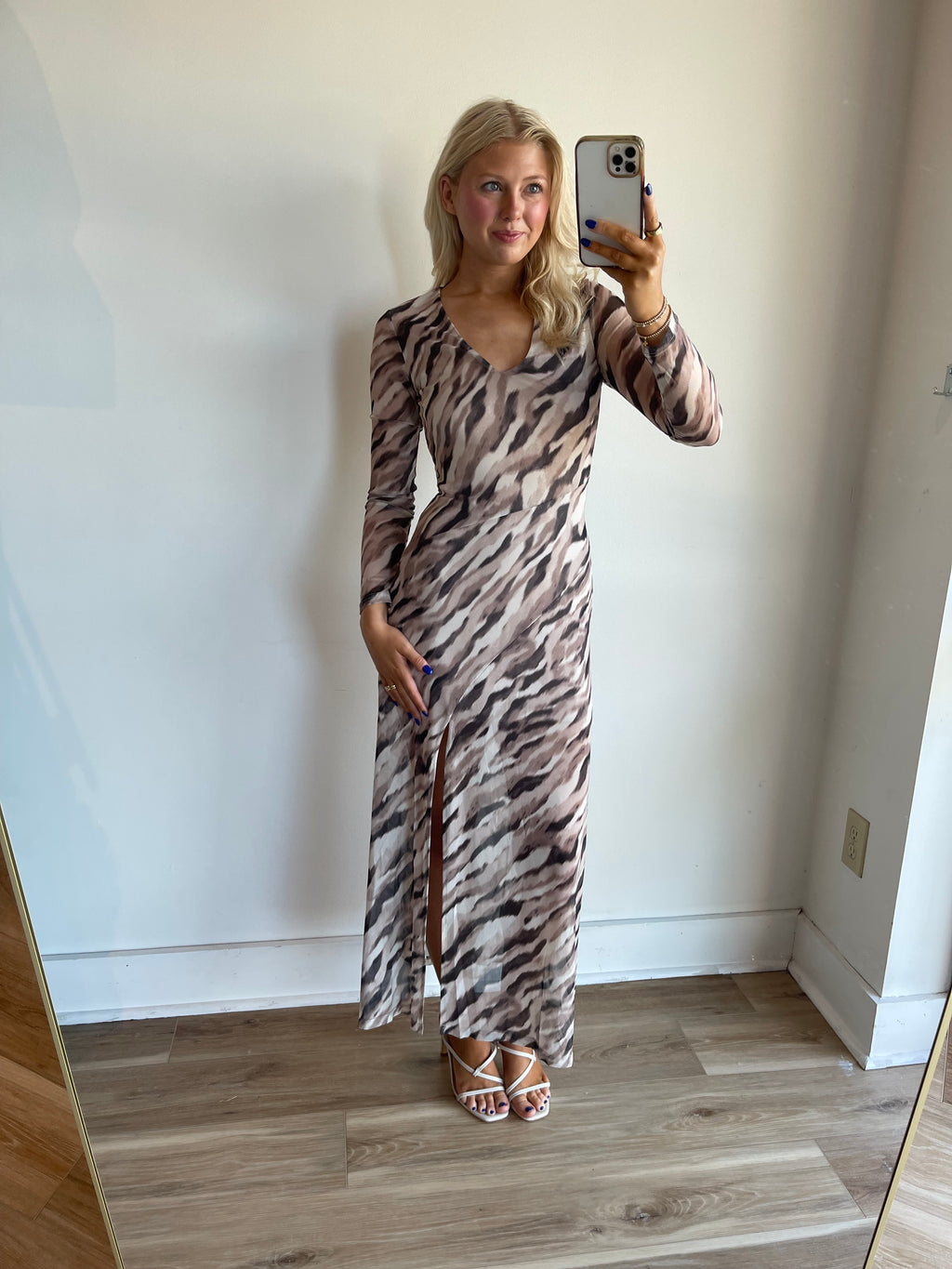 Madeleine Zebra Print Maxi Dress