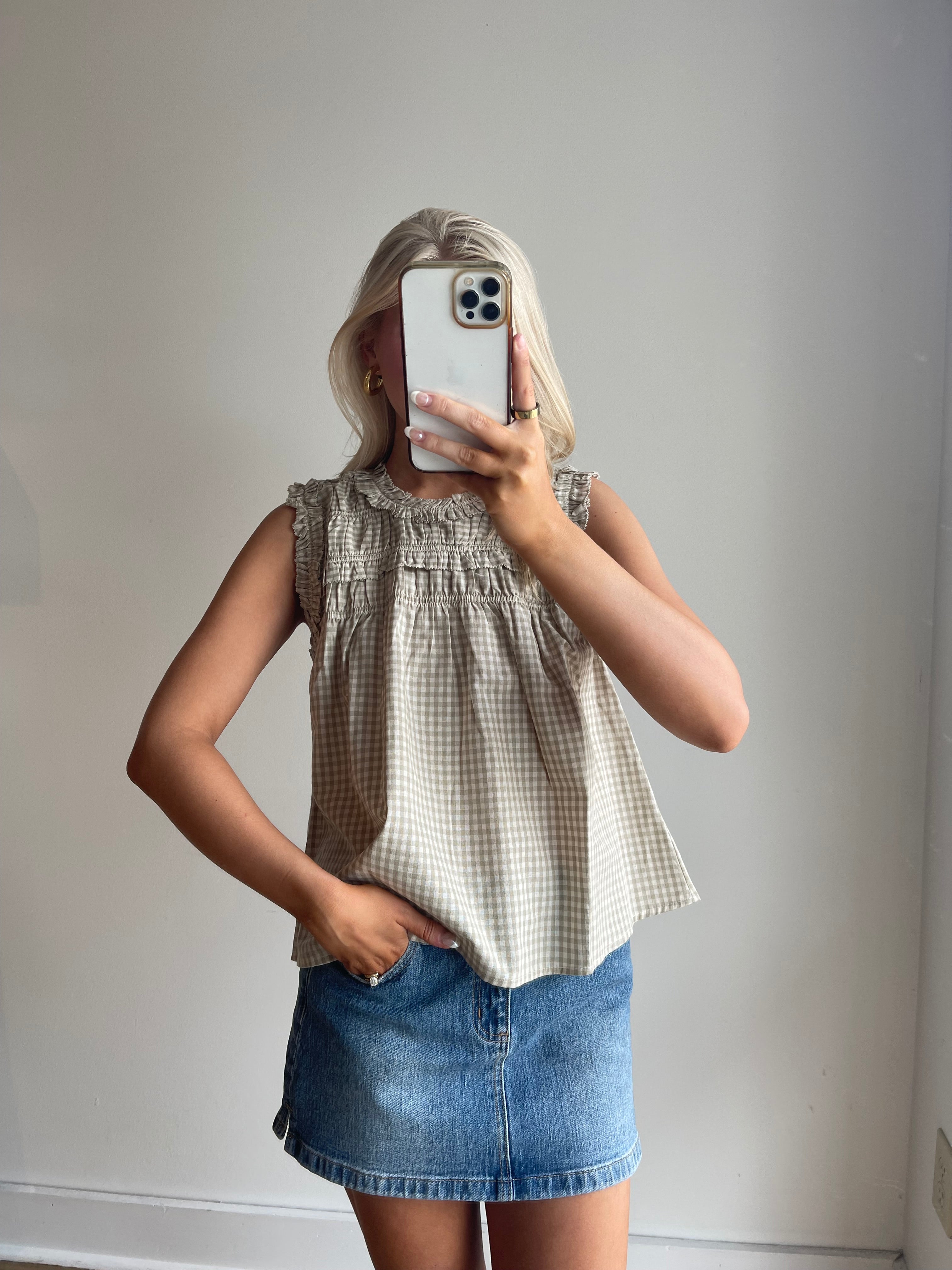 Autumn Gingham Blouse
