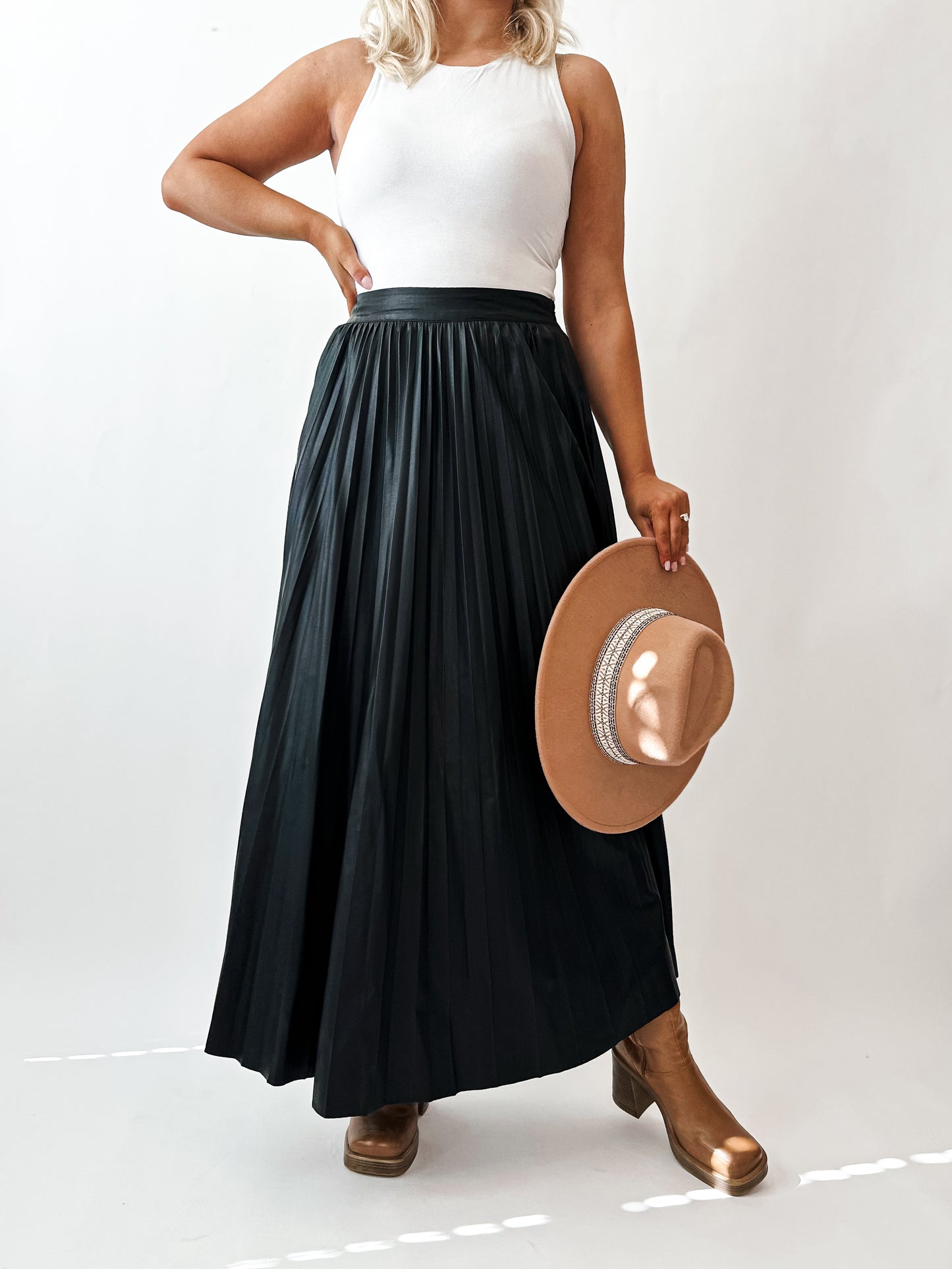 Layne Pleated Maxi Skirt