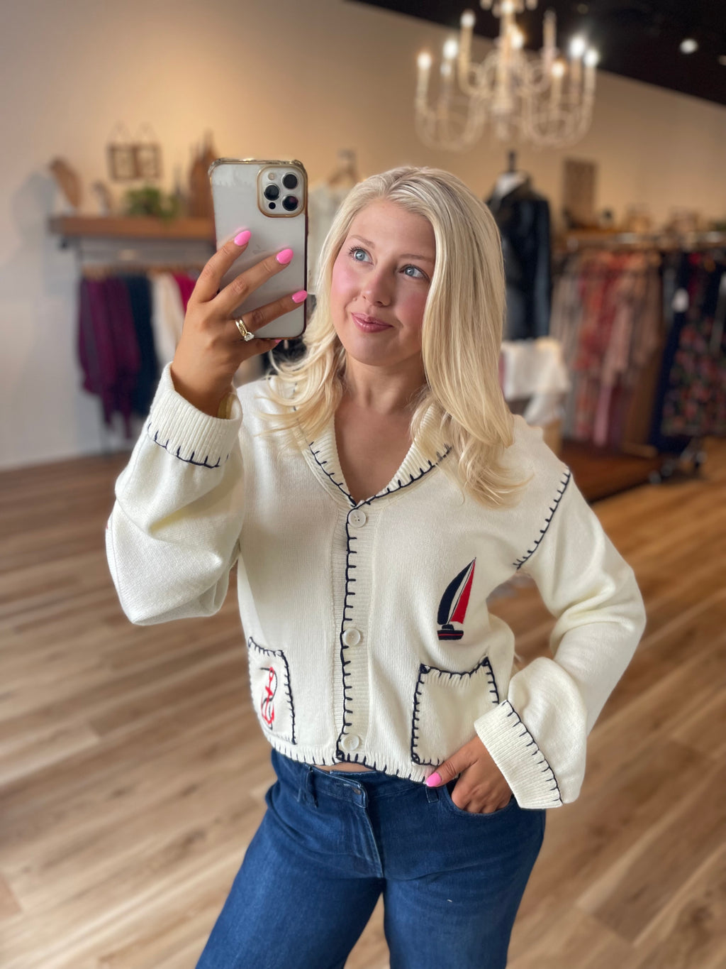 Anchor Patch Cardigan