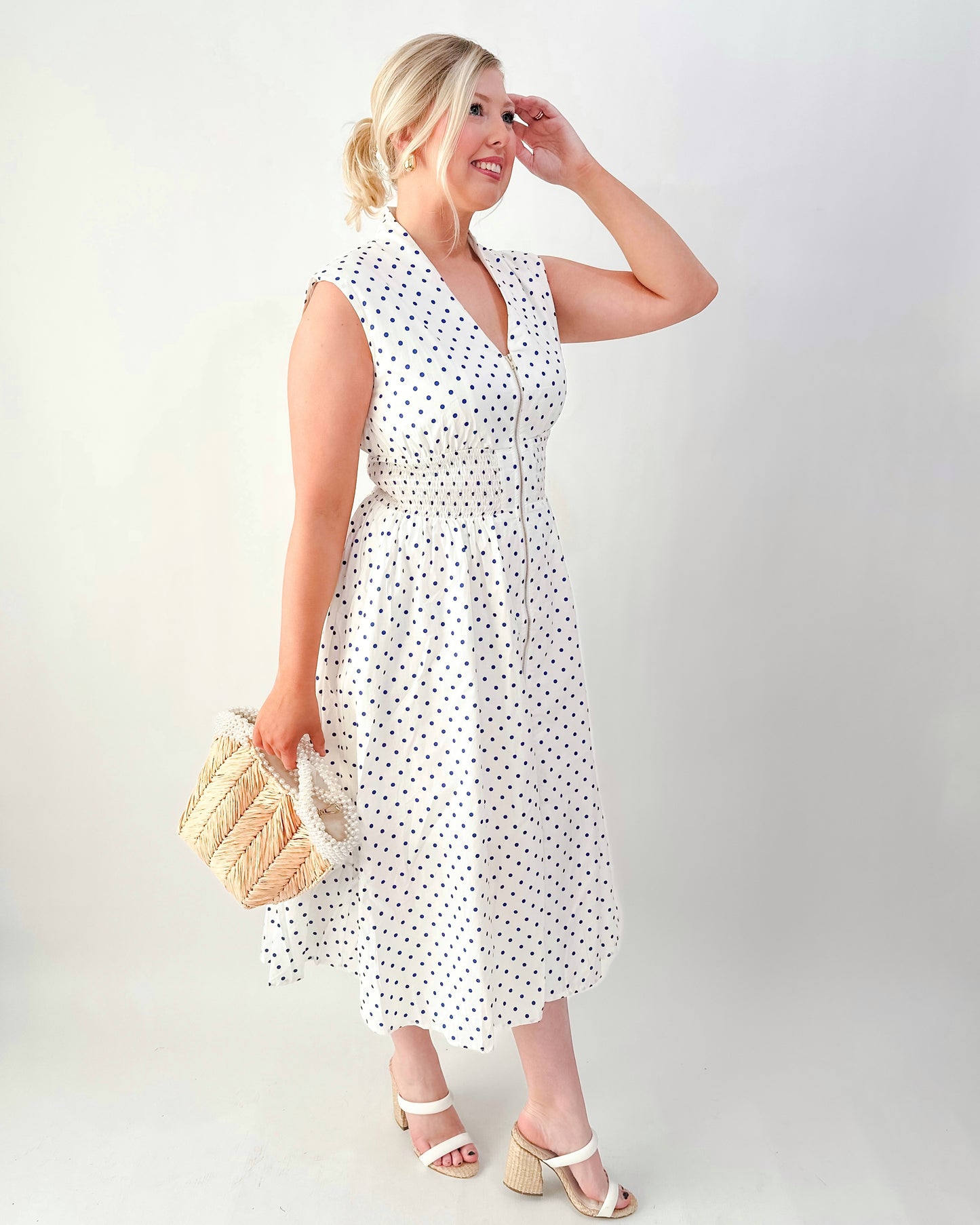 Polka Dot Midi Dress