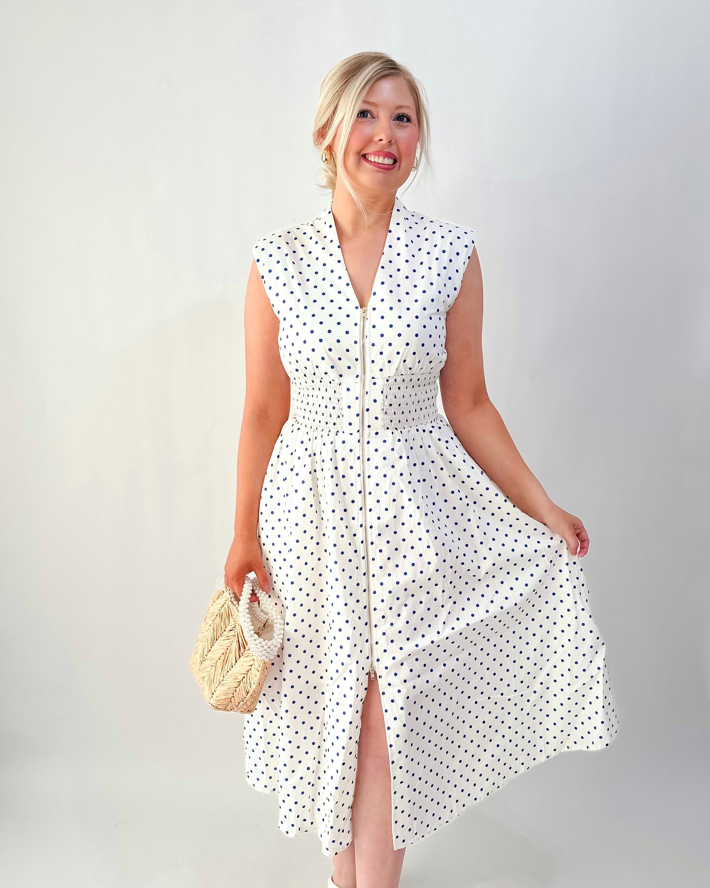 Polka Dot Midi Dress