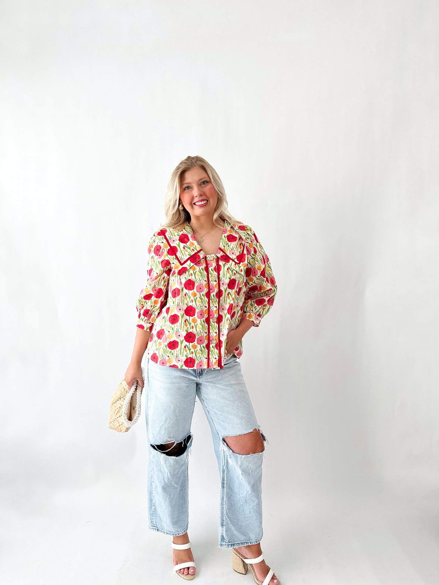 Poppy Floral Top