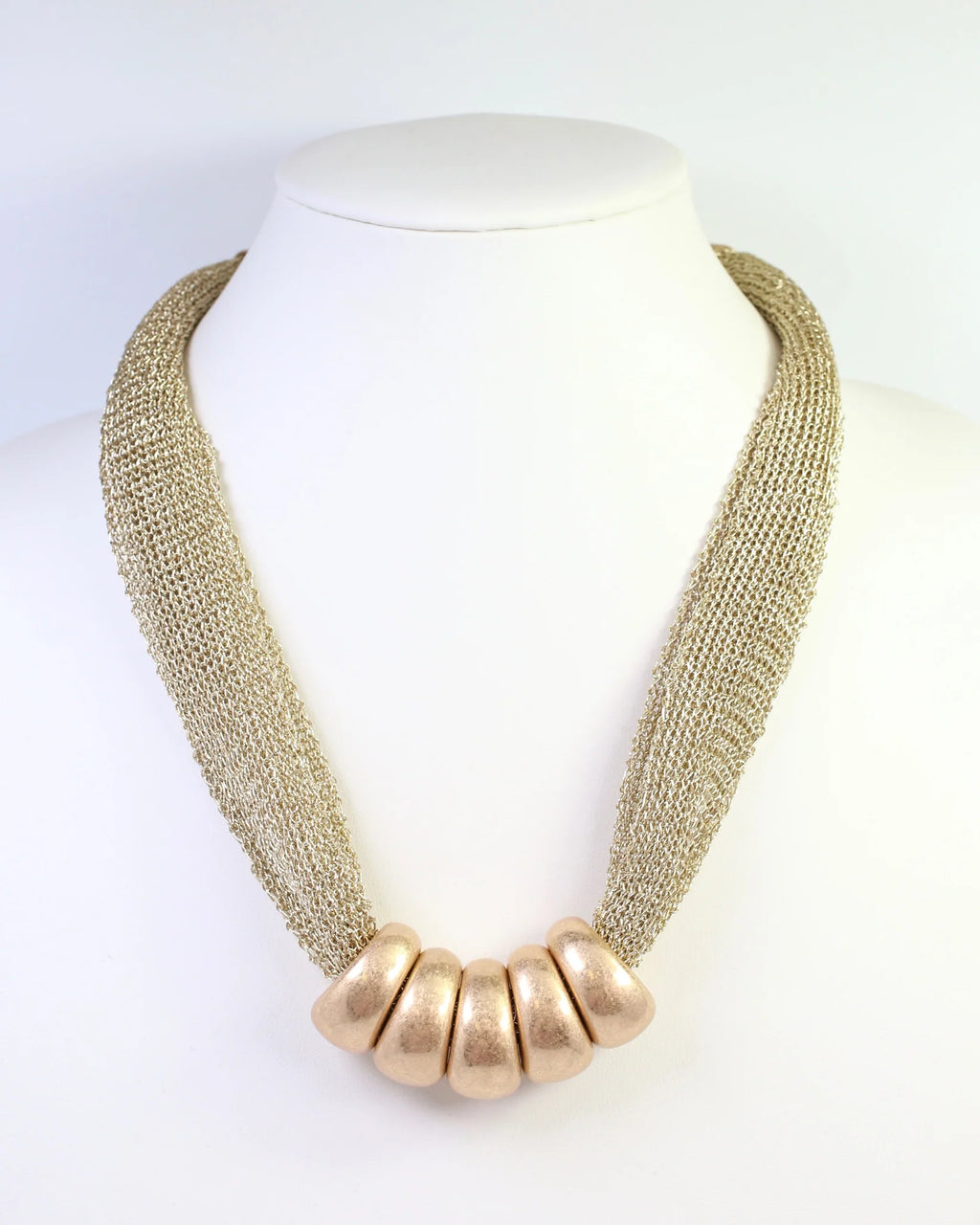 Utica Mesh Beaded Necklace