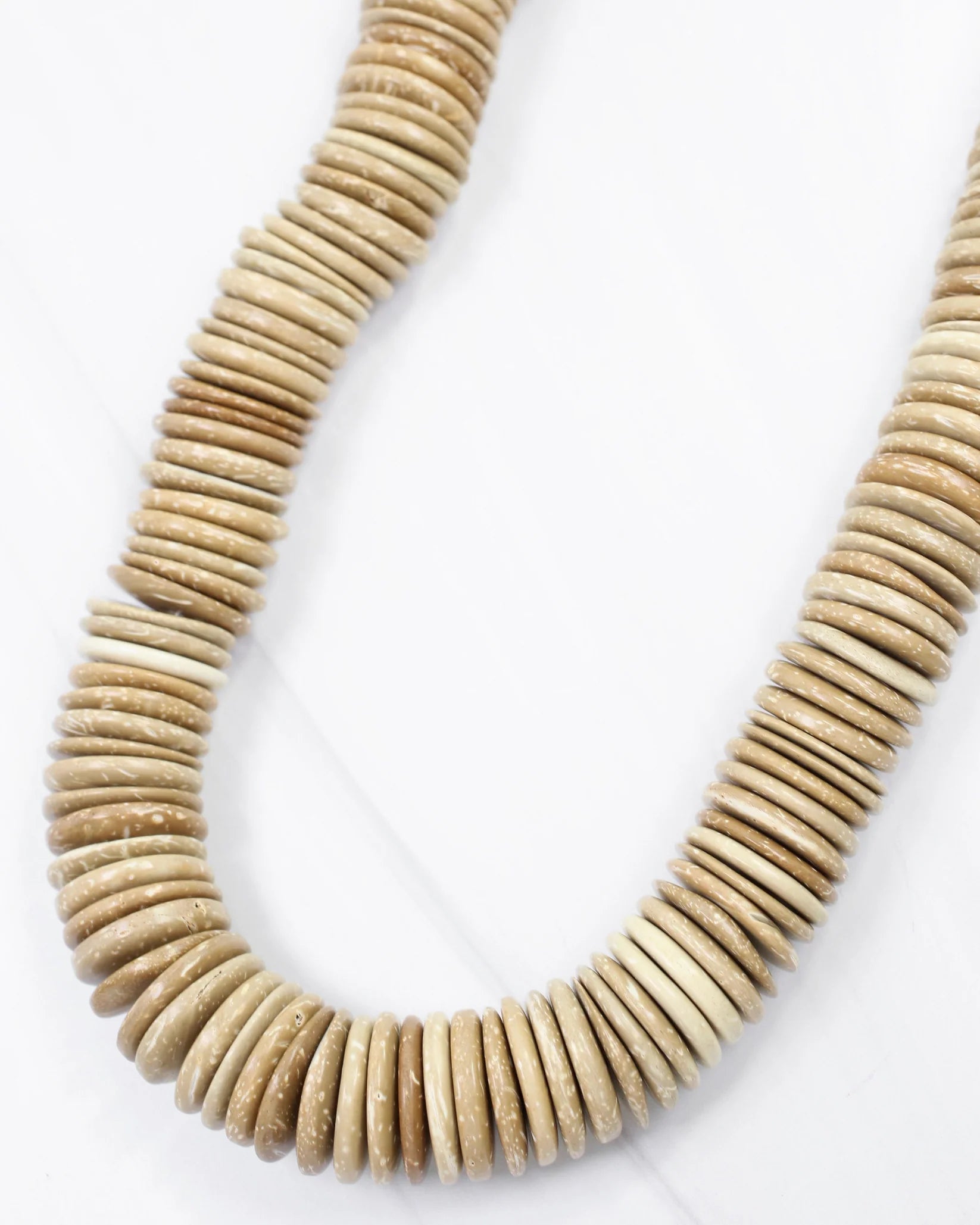 Lenora Wood Bead Necklace