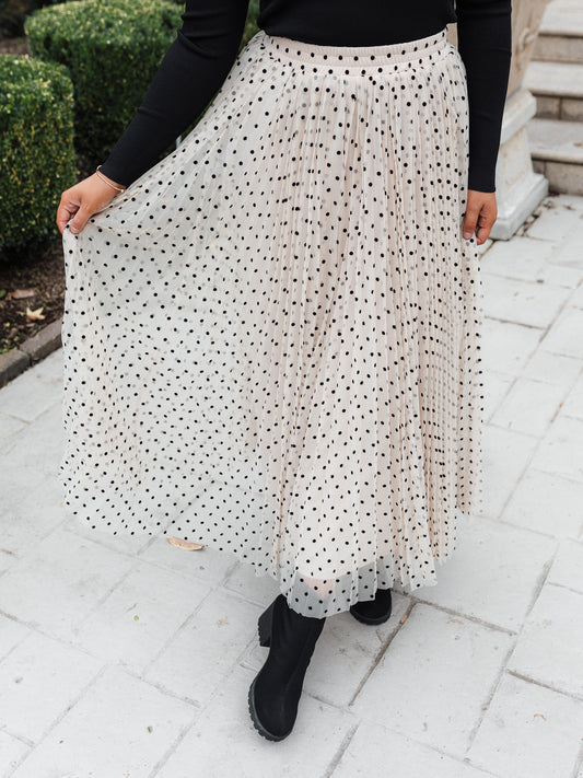 Mesh Dot Maxi Skirt