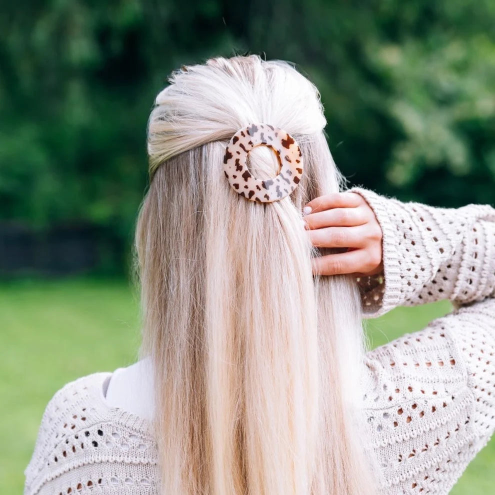 Flat Round Hair Clip
