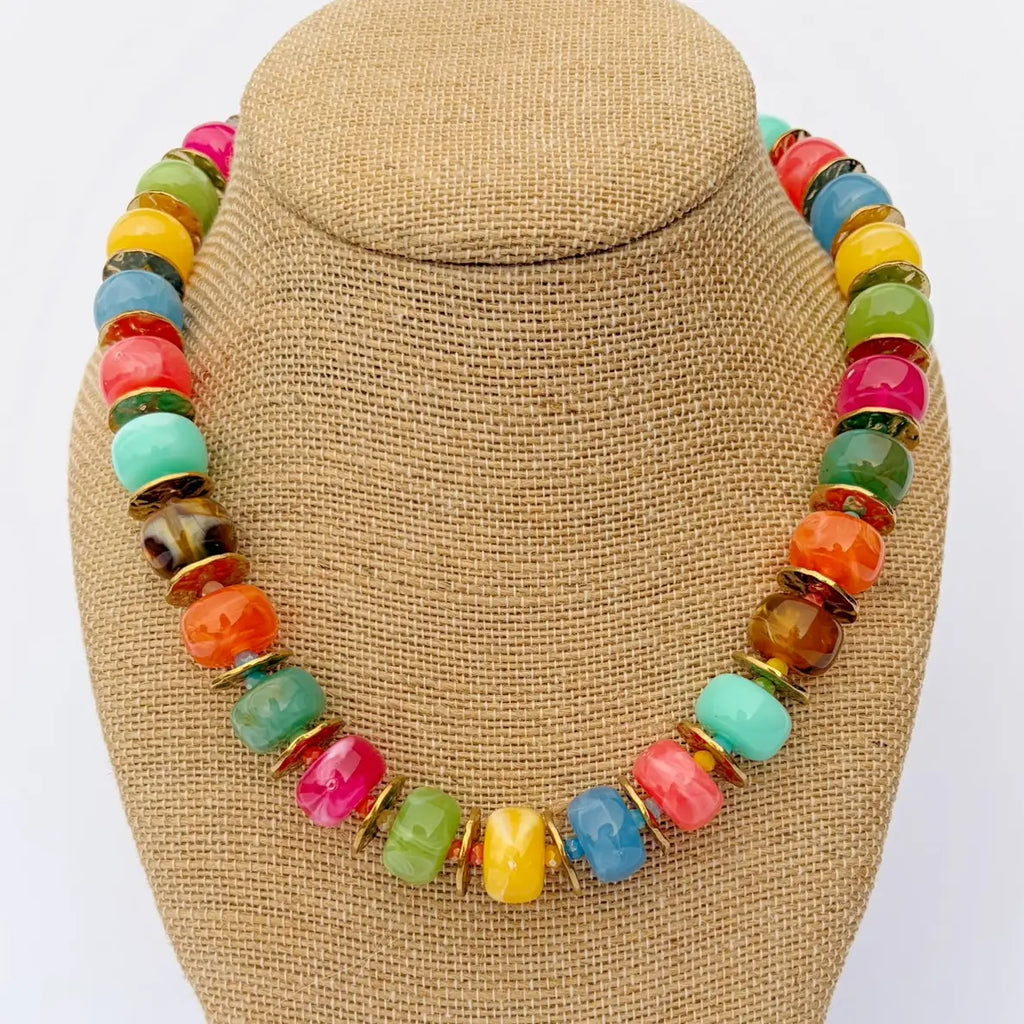 Colorful Rounded Beaded Necklace