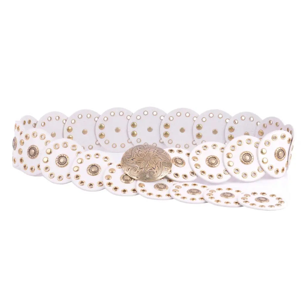 Leather Circle Caterpillar Belt