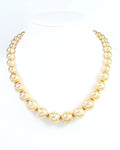 Brookie Graduated Bead Necklace Worn Gold
