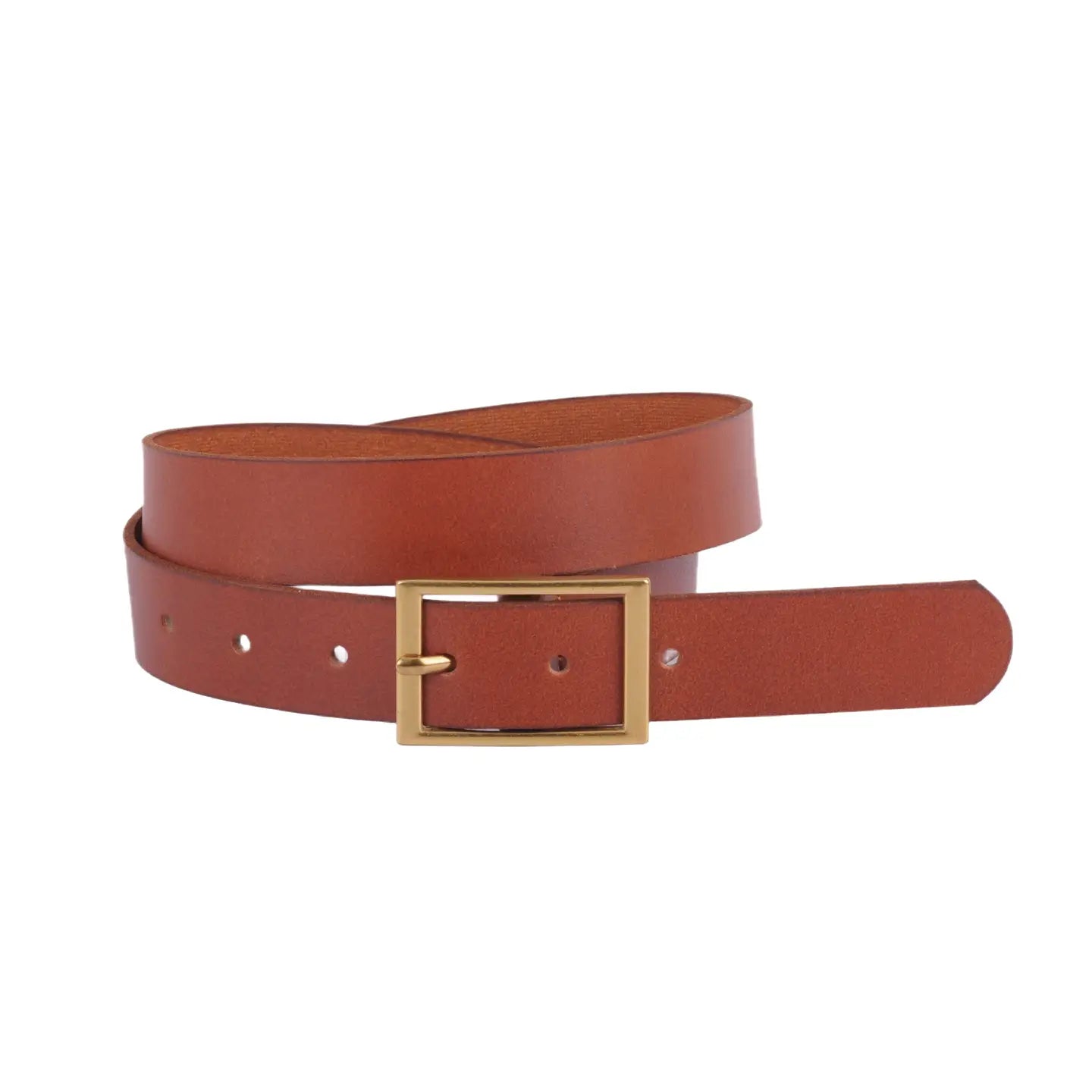 Rectangle Buckle Leather Belt
