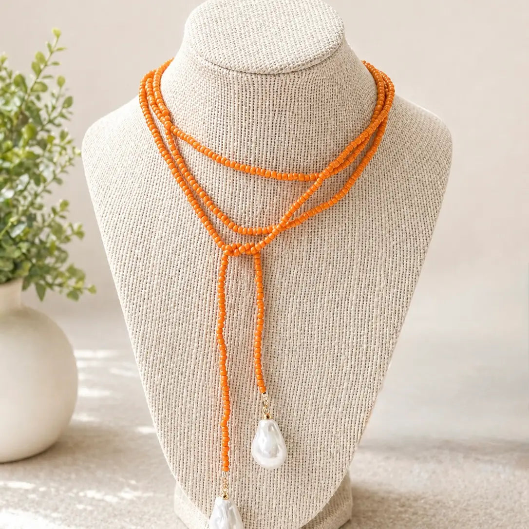 Baroque Pearl Wrap Necklace