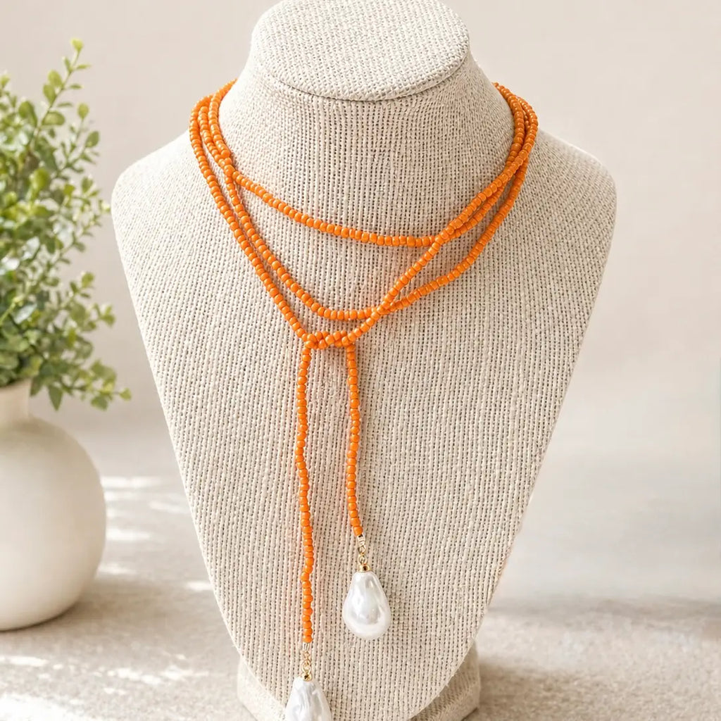Baroque Pearl Wrap Necklace