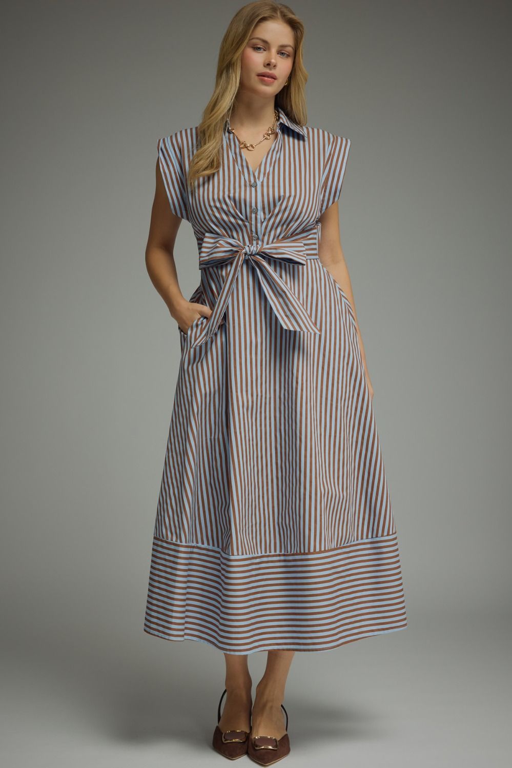 Raven Stripe Midi