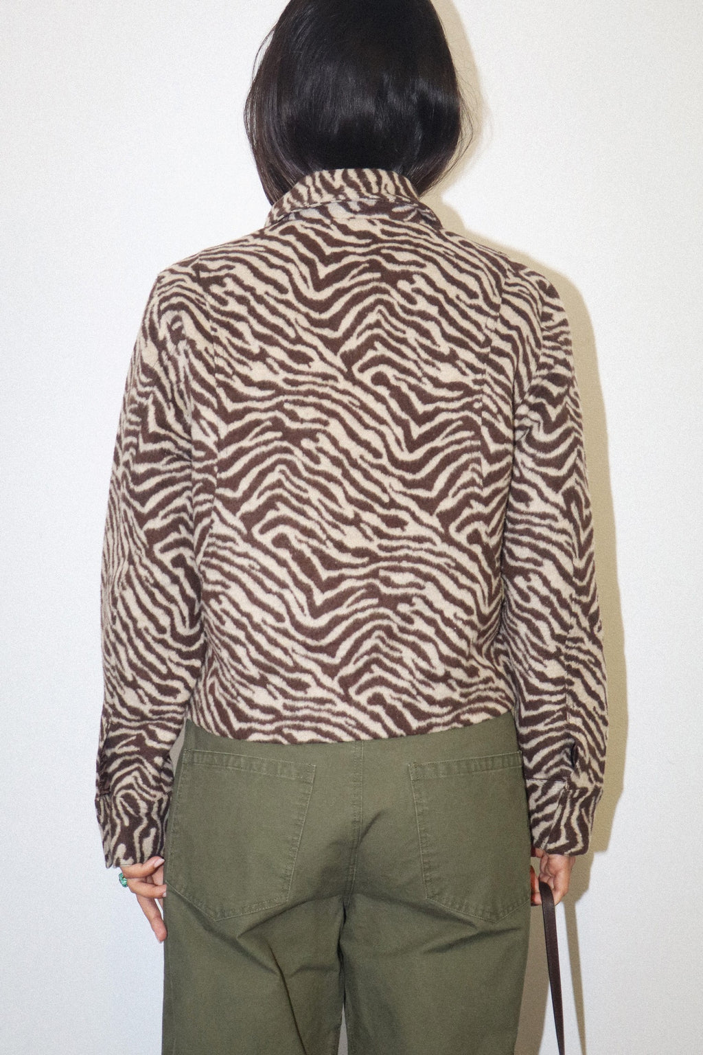 Zebra Cropped Jacket