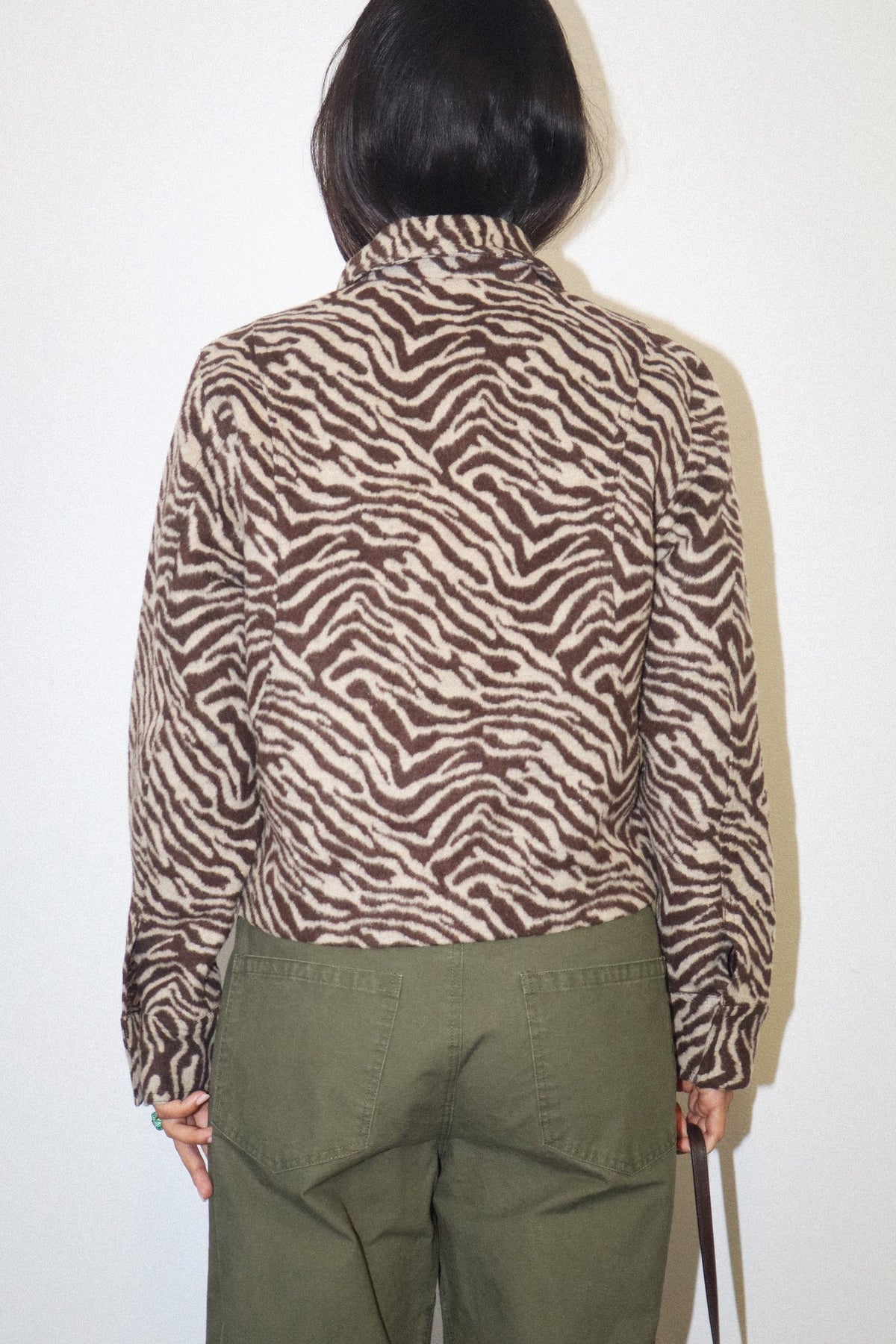 Zebra Cropped Jacket