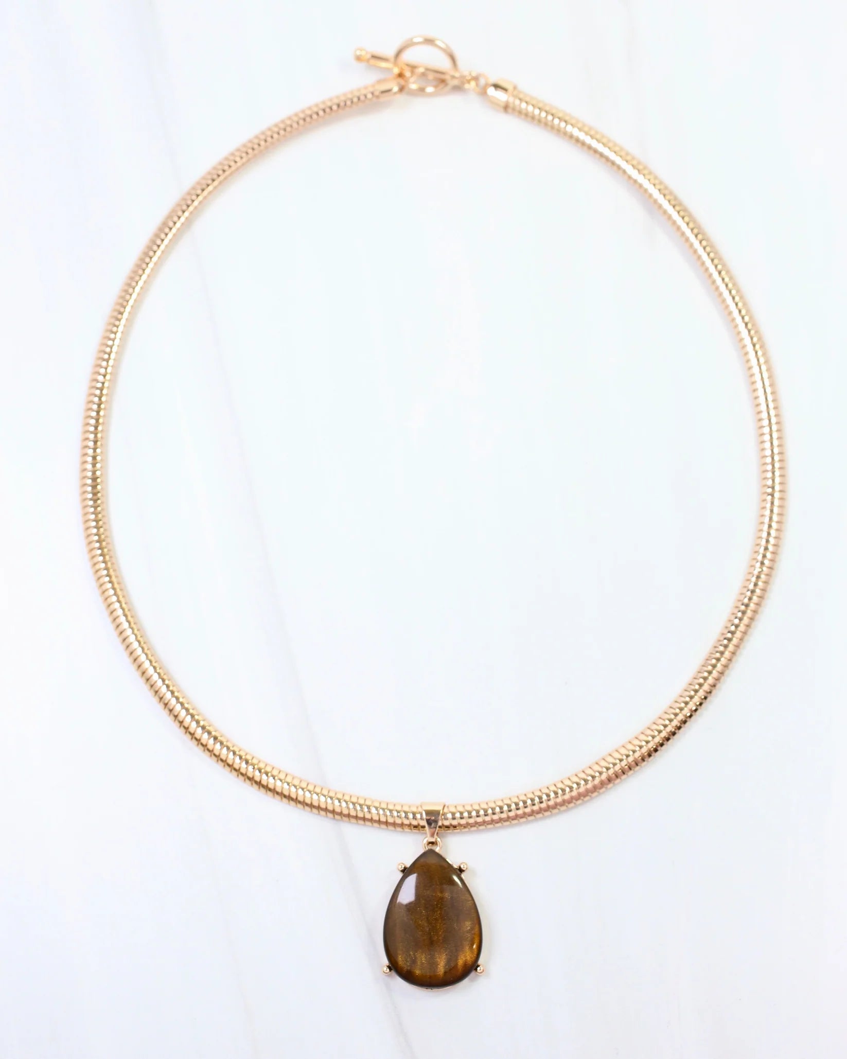 Windsor Pendant Necklace-Tortoise