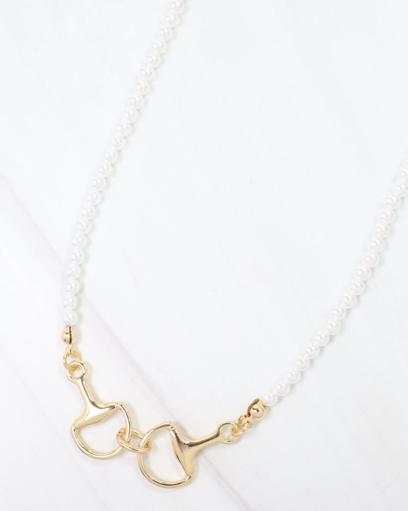 Secretariat Horsebit Pearl Necklace