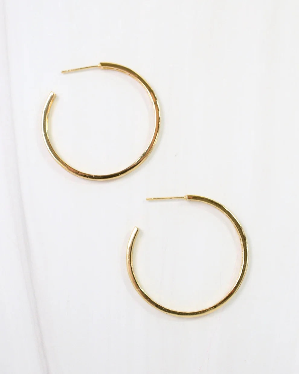 Westfield CZ Lined Hoop Earrings