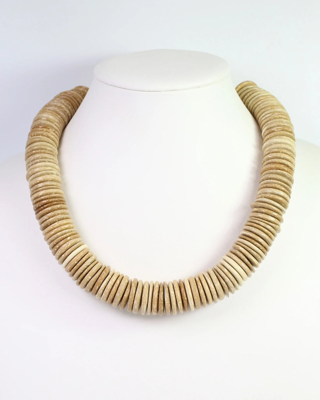 Lenora Wood Bead Necklace